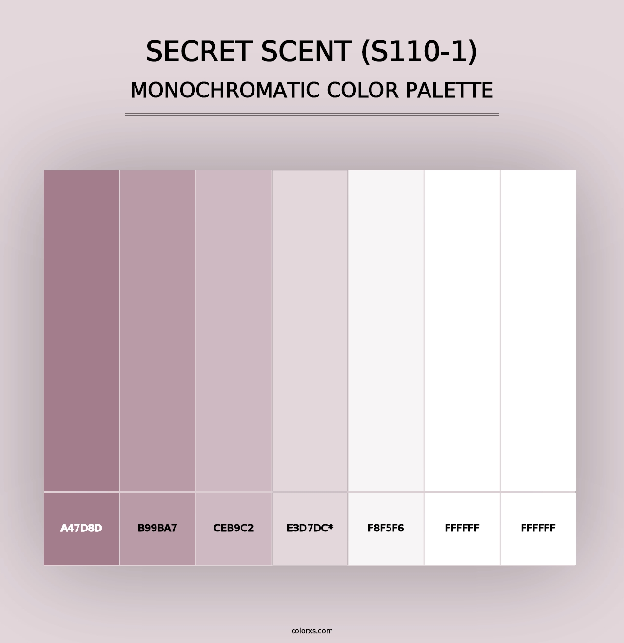 Secret Scent (S110-1) - Monochromatic Color Palette