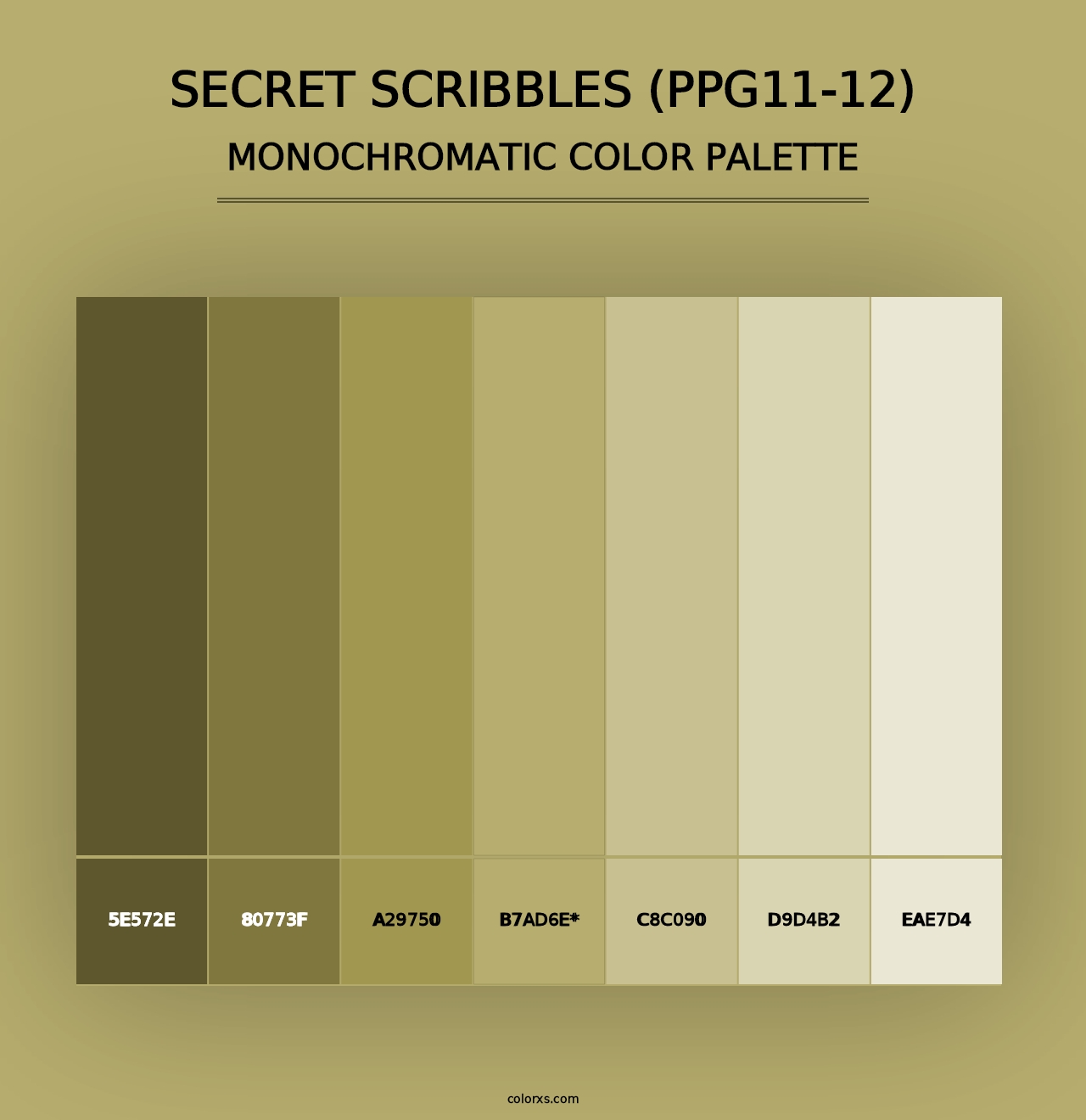 Secret Scribbles (PPG11-12) - Monochromatic Color Palette