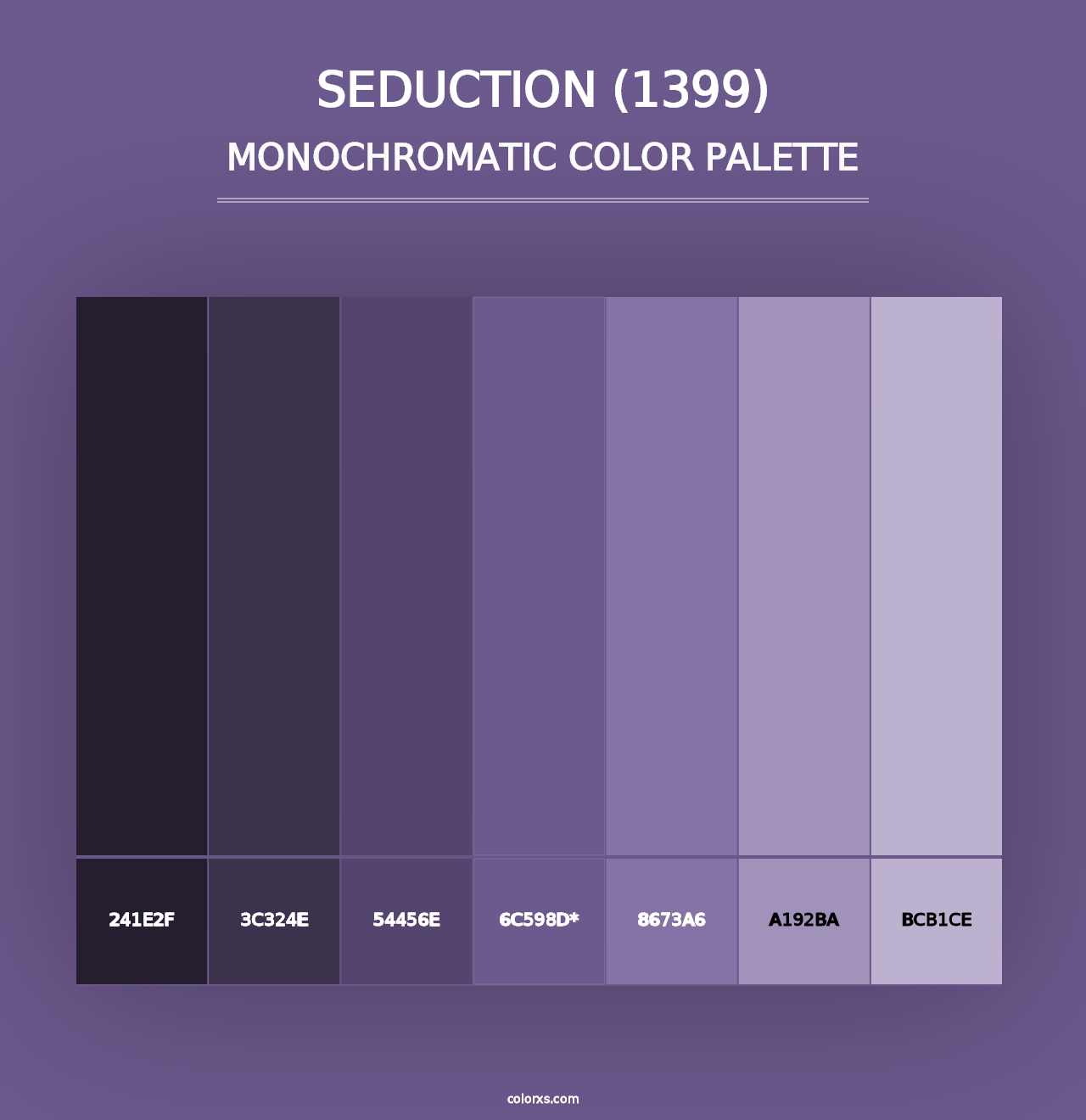 Seduction (1399) - Monochromatic Color Palette