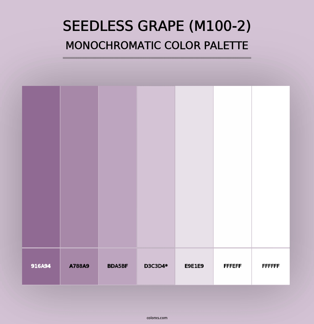 Seedless Grape (M100-2) - Monochromatic Color Palette