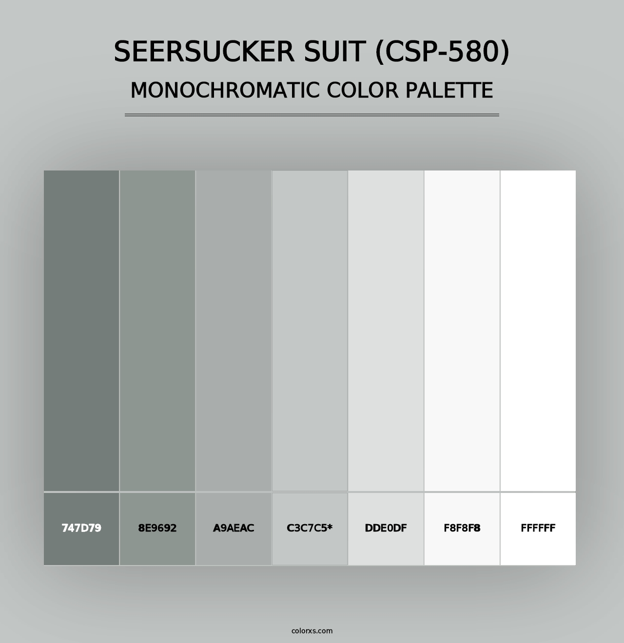 Seersucker Suit (CSP-580) - Monochromatic Color Palette