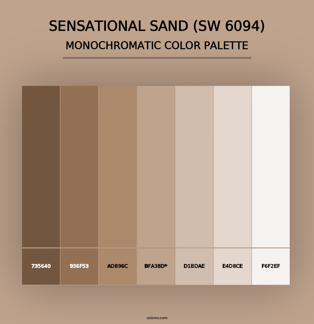 Sensational Sand (SW 6094) - Monochromatic Color Palette