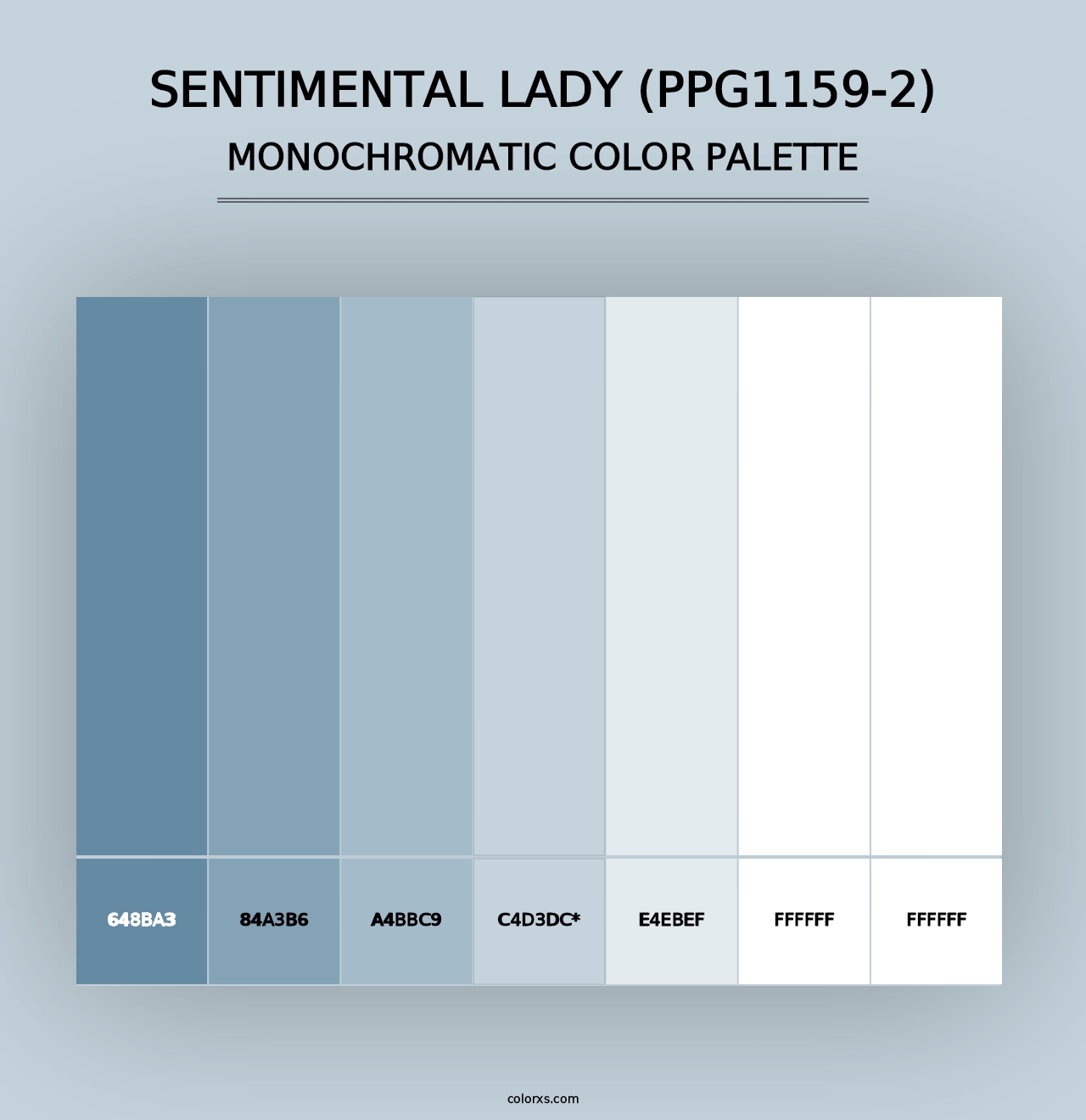 Sentimental Lady (PPG1159-2) - Monochromatic Color Palette