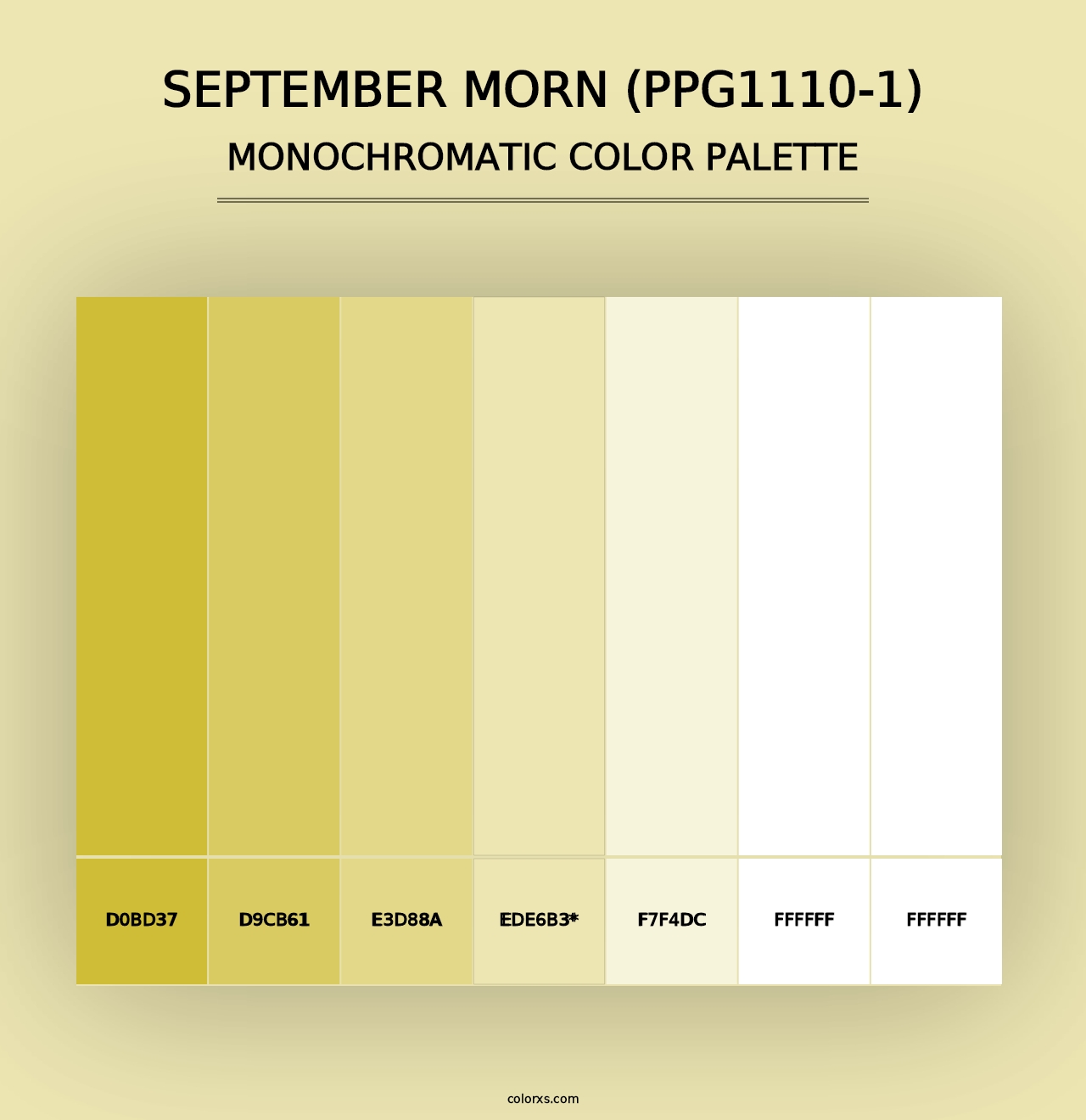 September Morn (PPG1110-1) - Monochromatic Color Palette