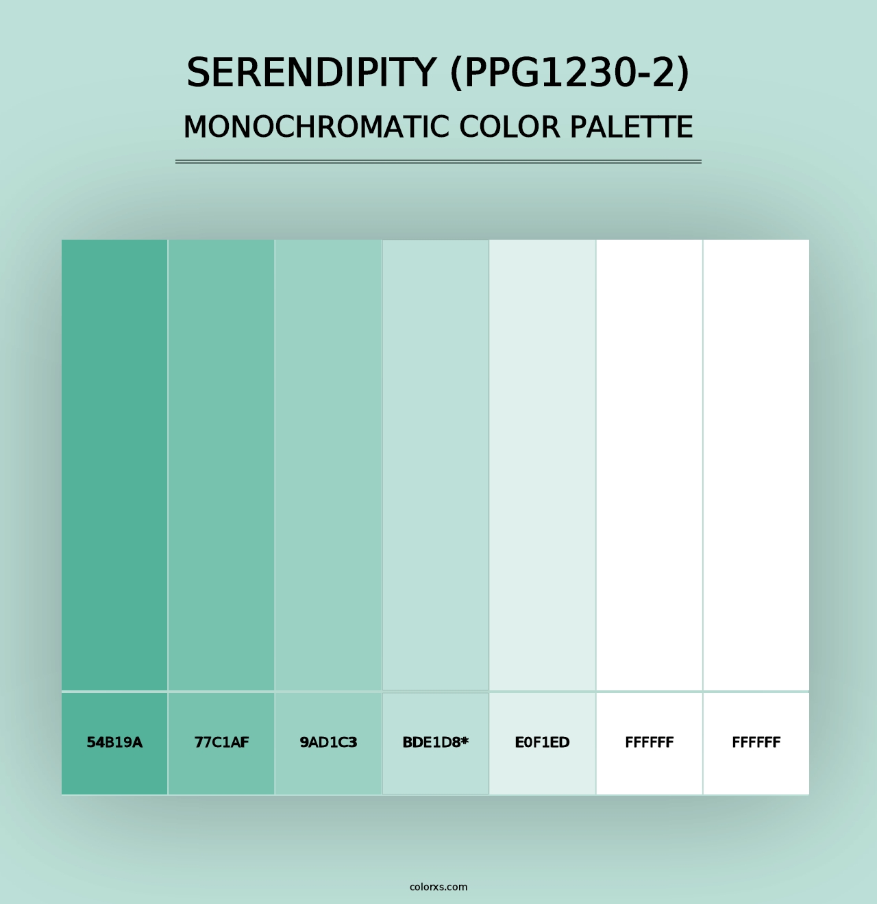 Serendipity (PPG1230-2) - Monochromatic Color Palette