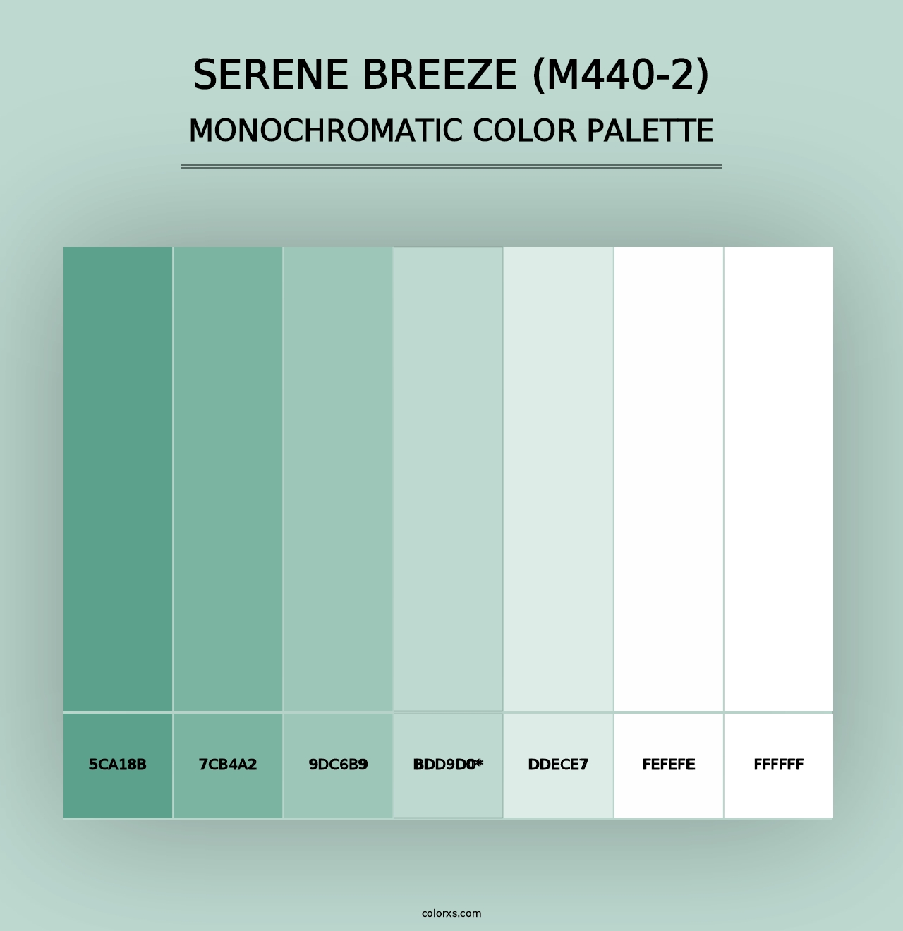 Serene Breeze (M440-2) - Monochromatic Color Palette