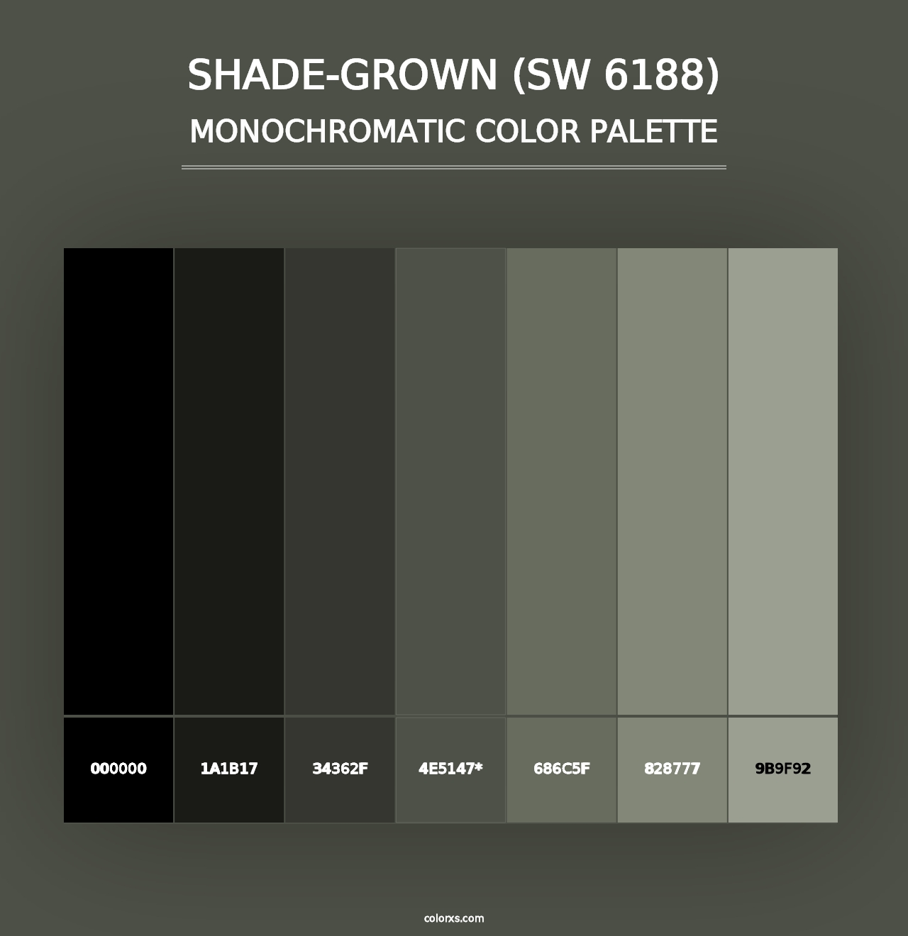 Shade-Grown (SW 6188) - Monochromatic Color Palette