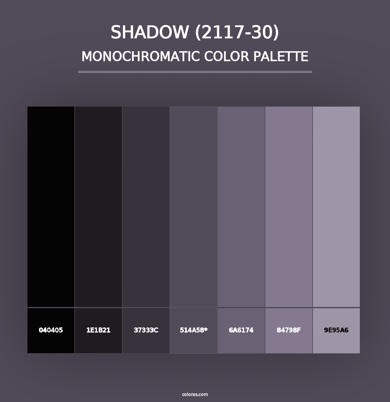 Shadow (2117-30) - Monochromatic Color Palette