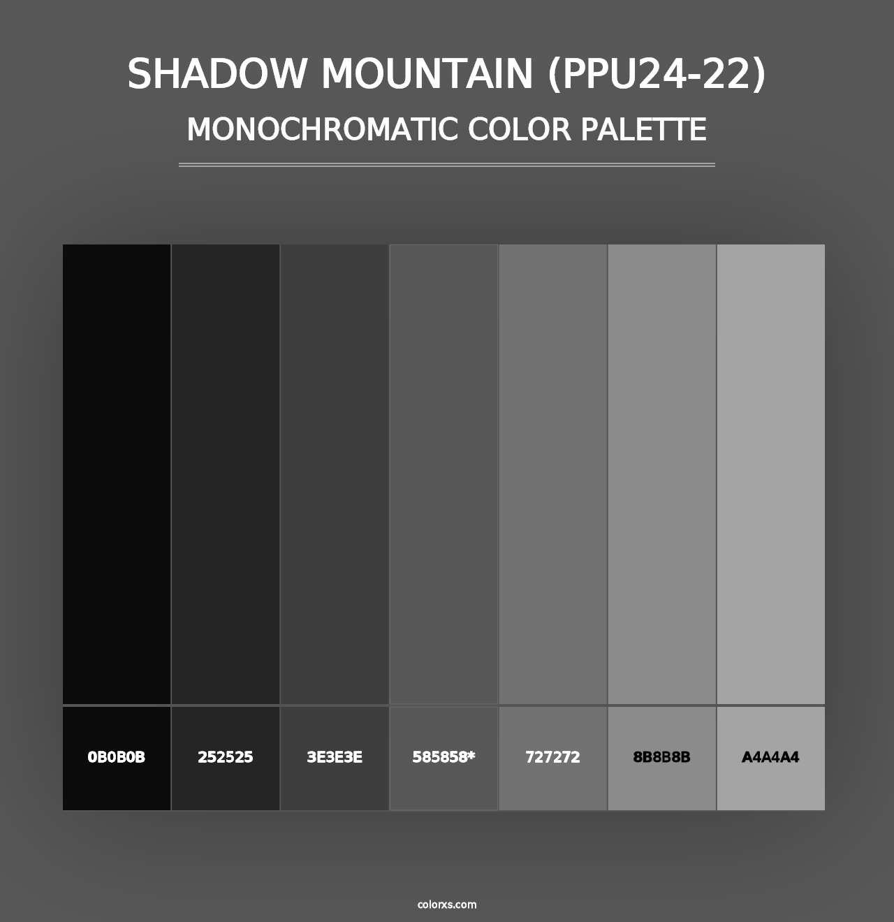 Shadow Mountain (PPU24-22) - Monochromatic Color Palette