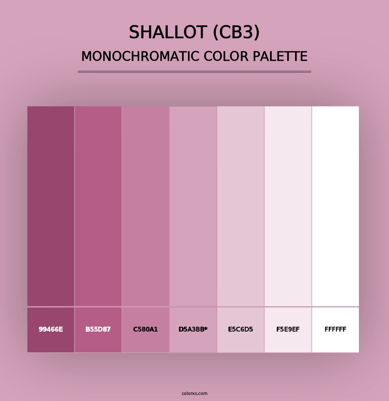 Shallot (CB3) - Monochromatic Color Palette