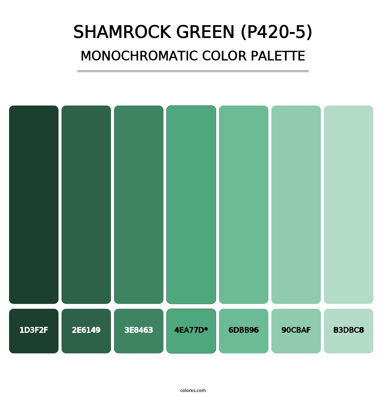 Shamrock Green (P420-5) - Monochromatic Color Palette