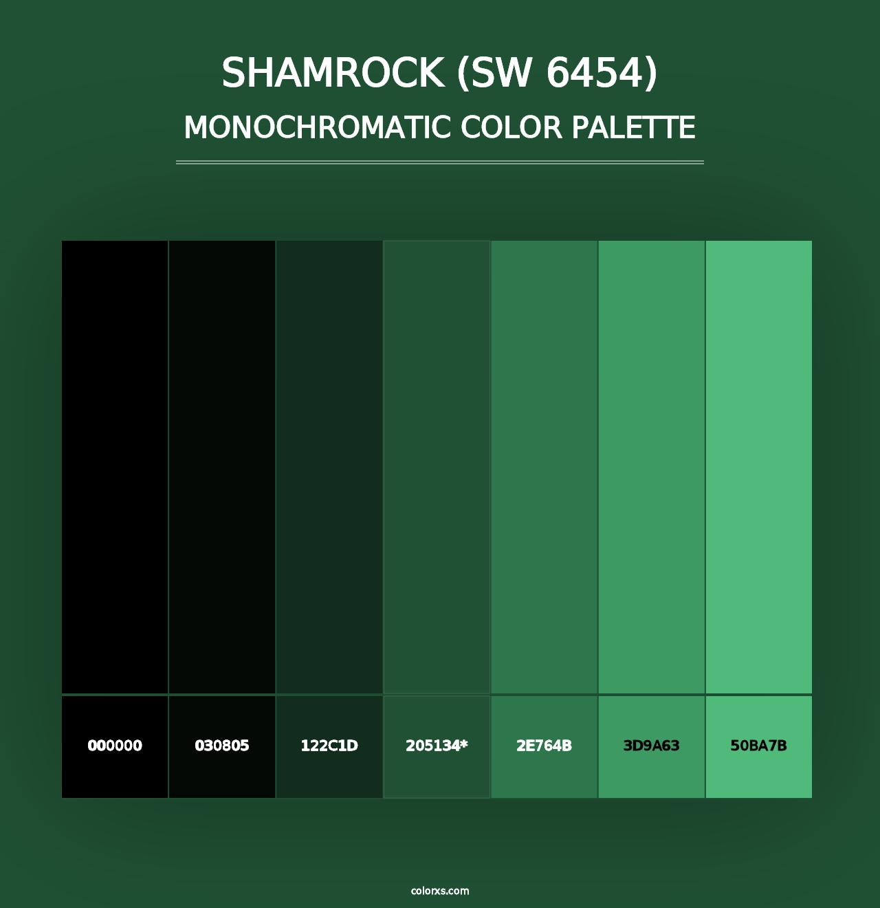 Shamrock (SW 6454) - Monochromatic Color Palette