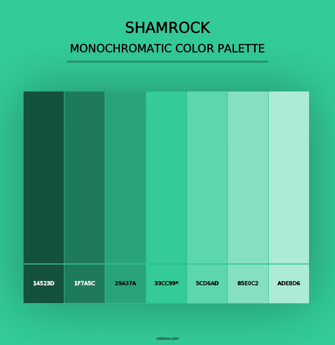 Shamrock - Monochromatic Color Palette