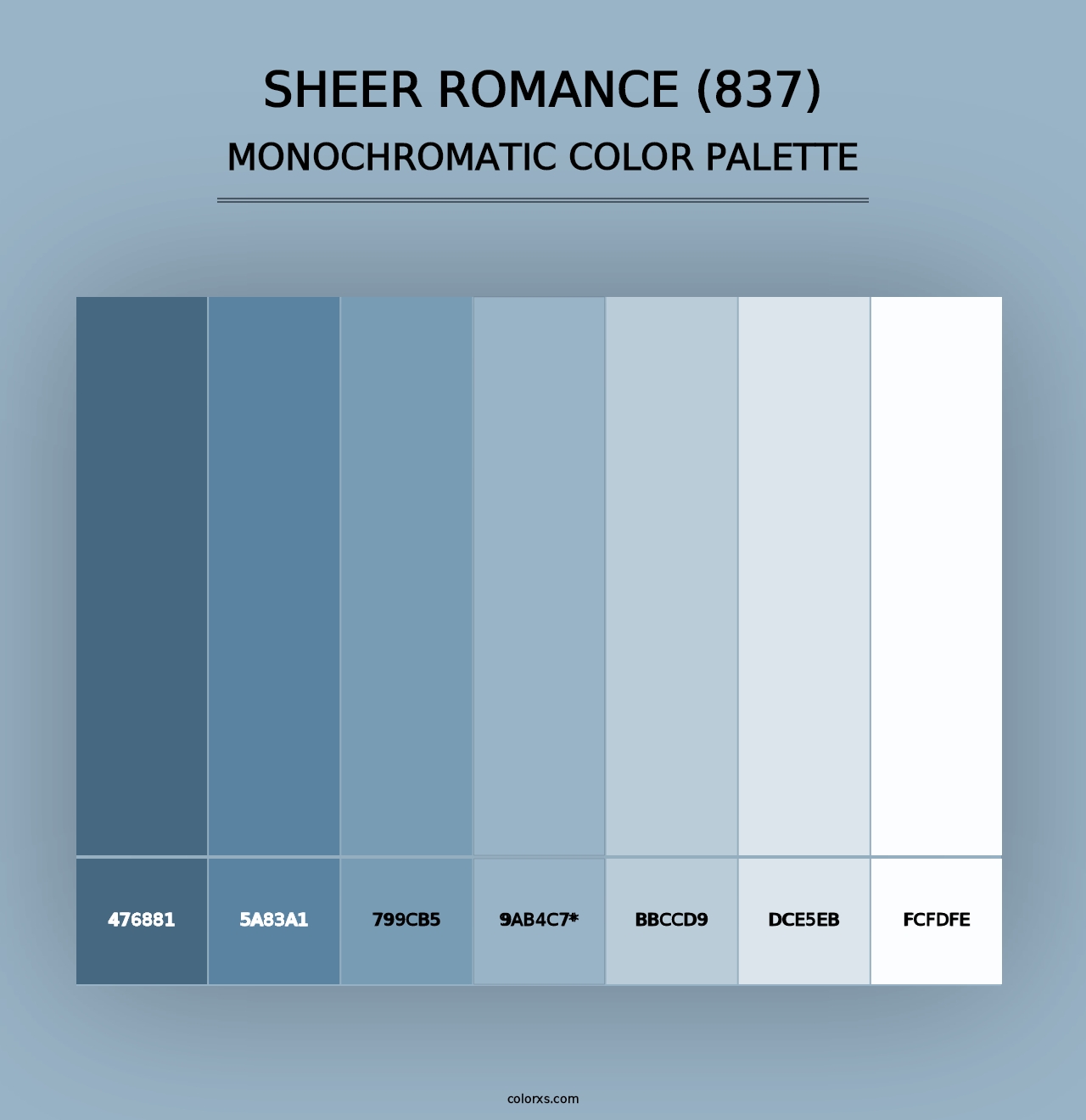 Sheer Romance (837) - Monochromatic Color Palette