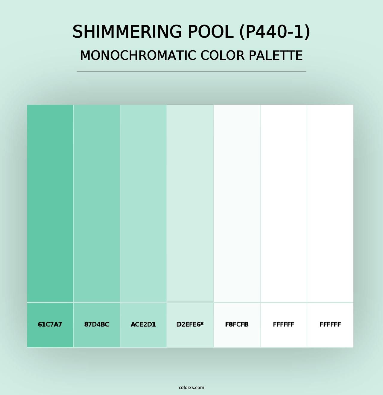 Shimmering Pool (P440-1) - Monochromatic Color Palette