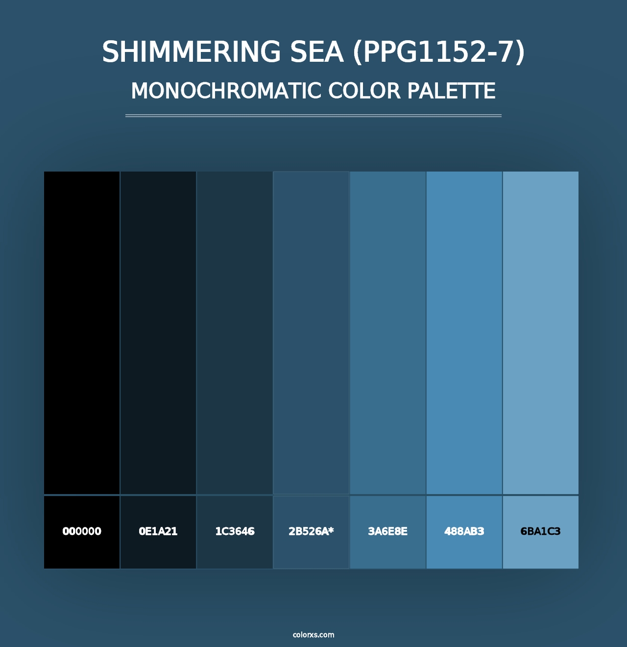 Shimmering Sea (PPG1152-7) - Monochromatic Color Palette