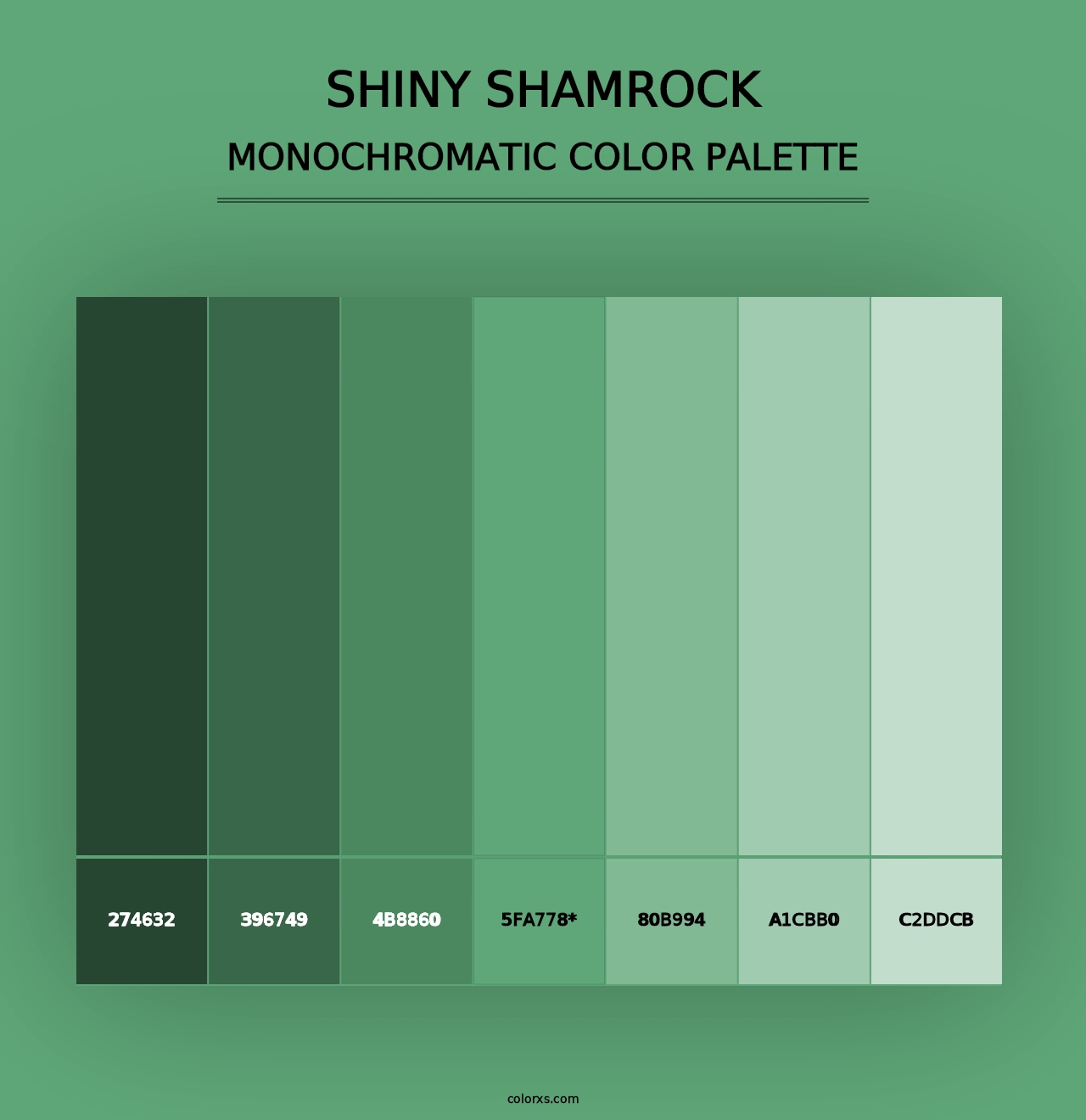 Shiny Shamrock - Monochromatic Color Palette