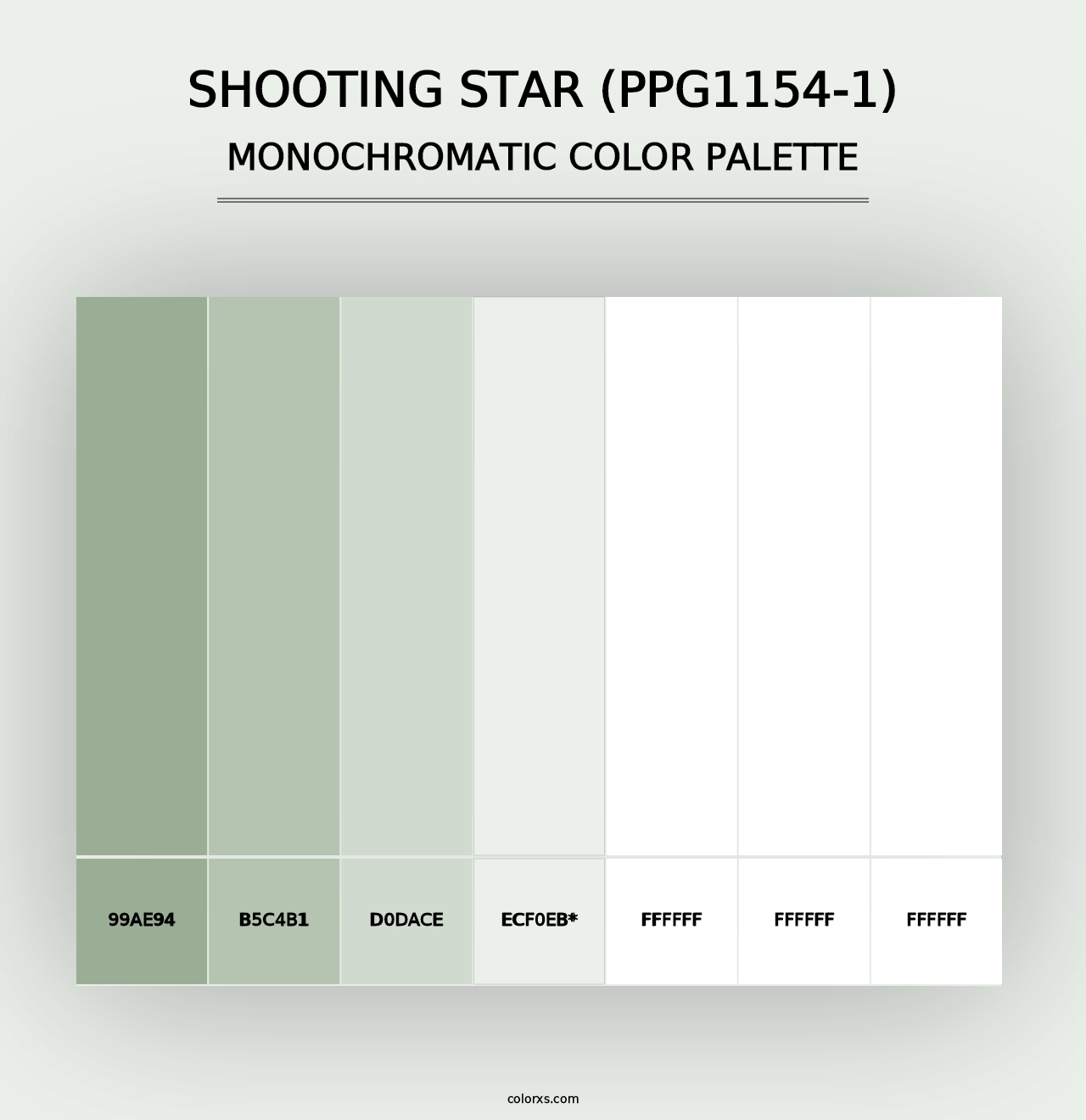 Shooting Star (PPG1154-1) - Monochromatic Color Palette