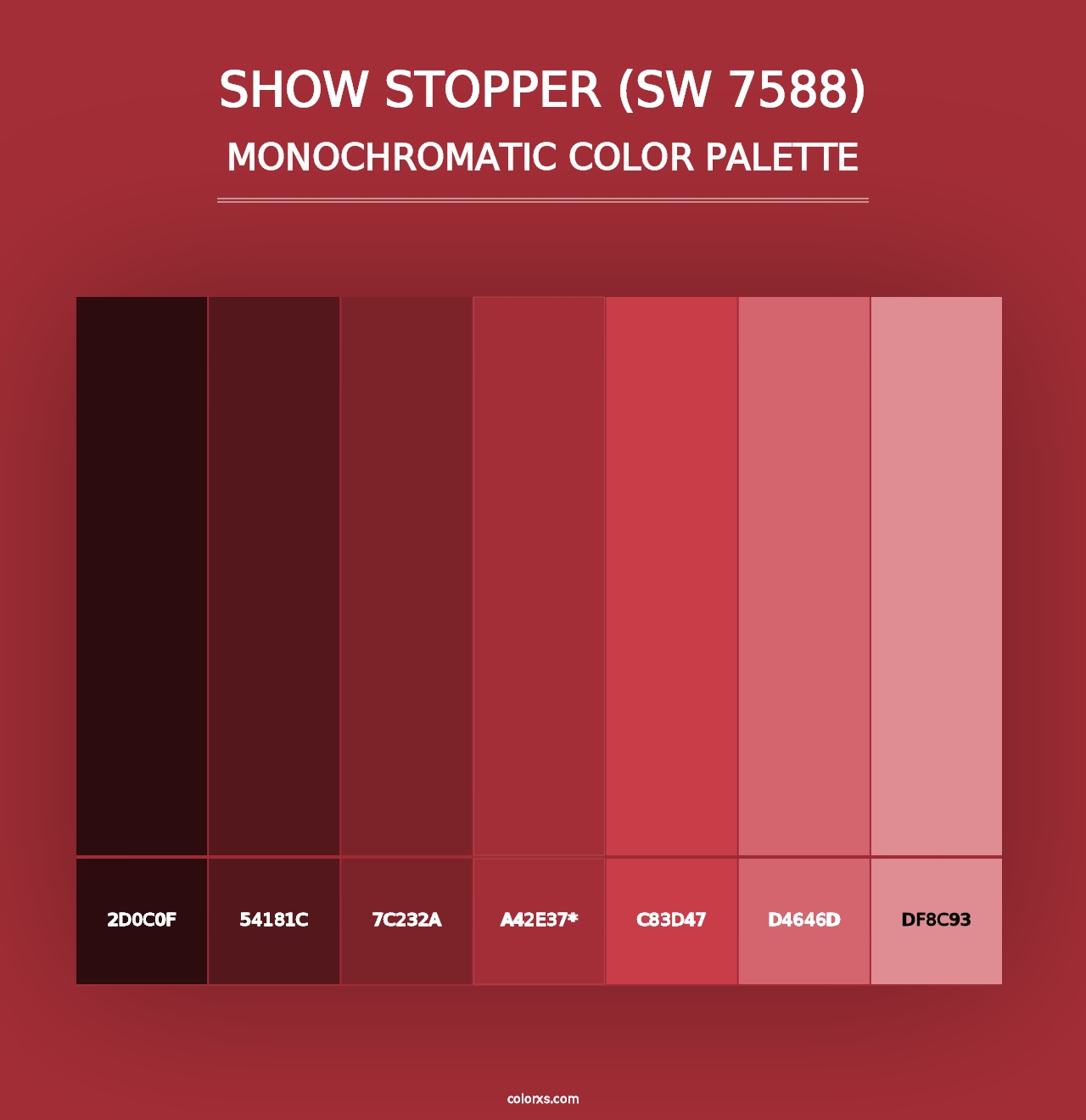 Show Stopper (SW 7588) - Monochromatic Color Palette