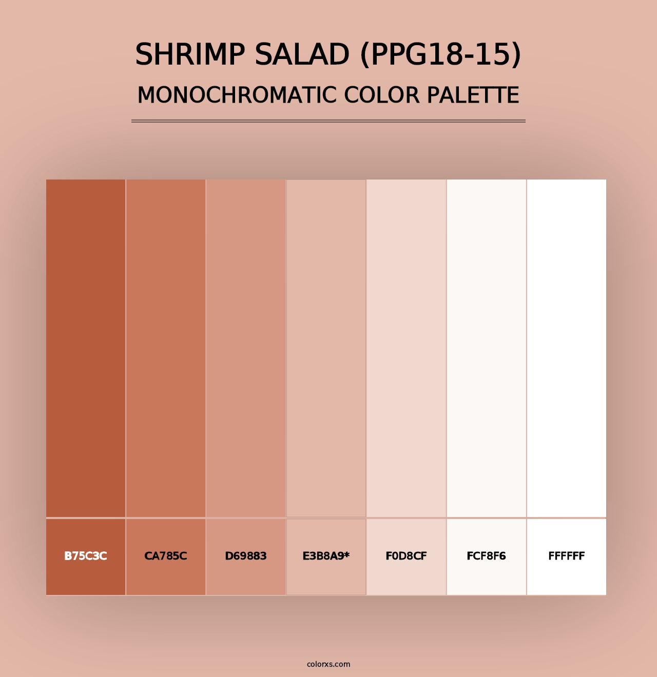 Shrimp Salad (PPG18-15) - Monochromatic Color Palette