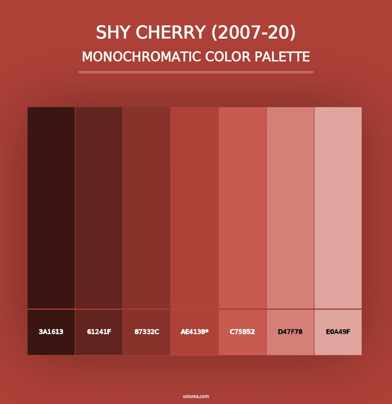 Shy Cherry (2007-20) - Monochromatic Color Palette