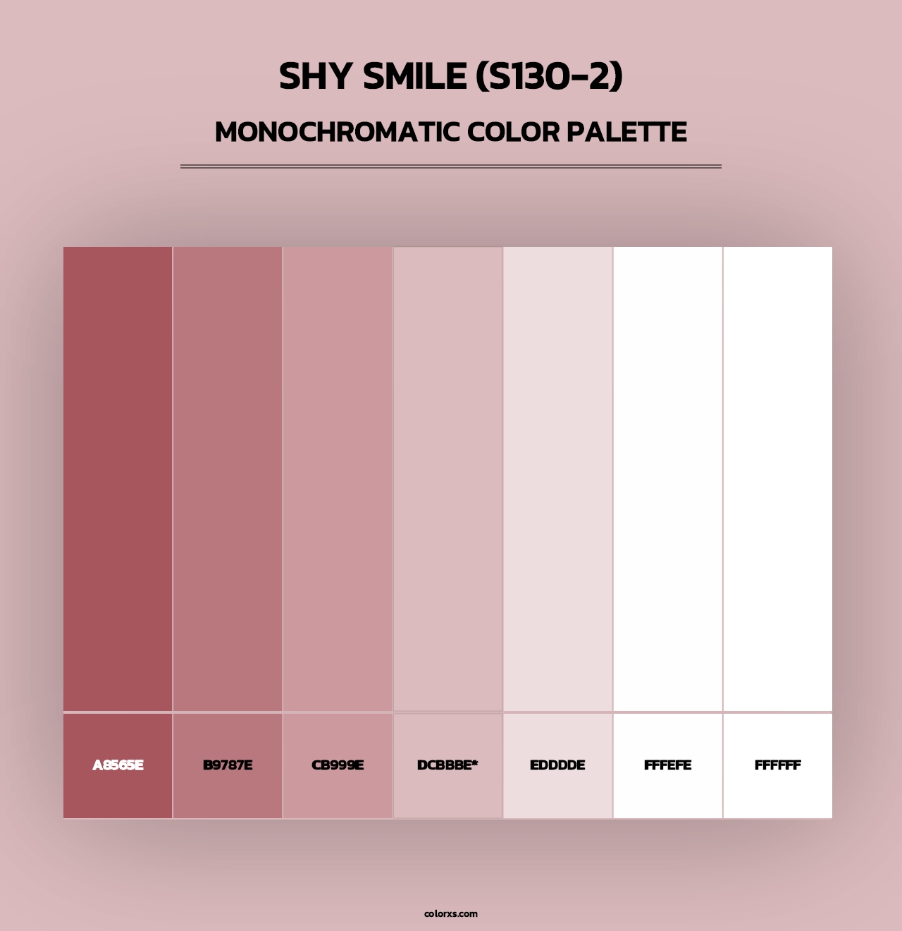 Shy Smile (S130-2) - Monochromatic Color Palette