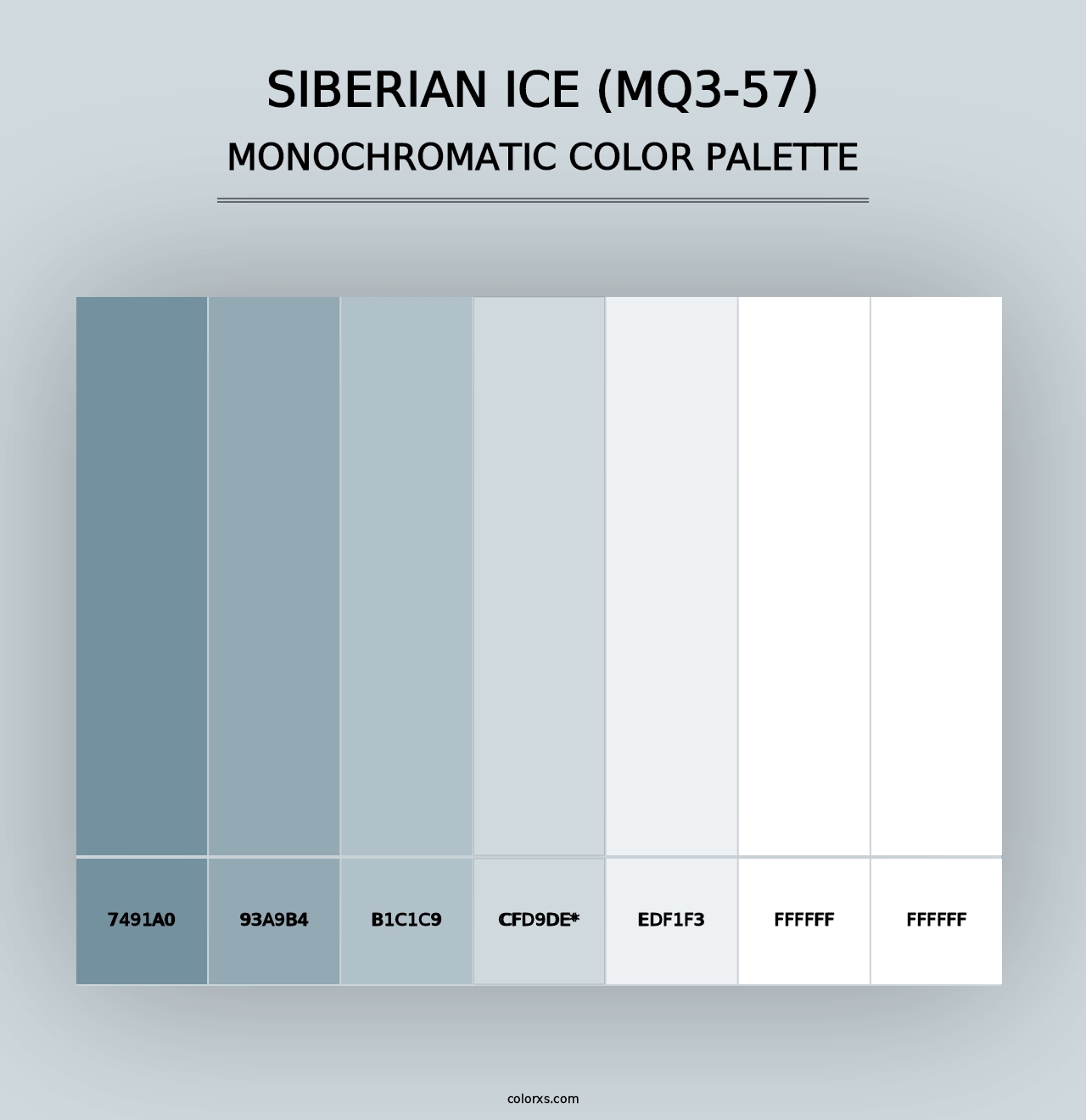 Siberian Ice (MQ3-57) - Monochromatic Color Palette