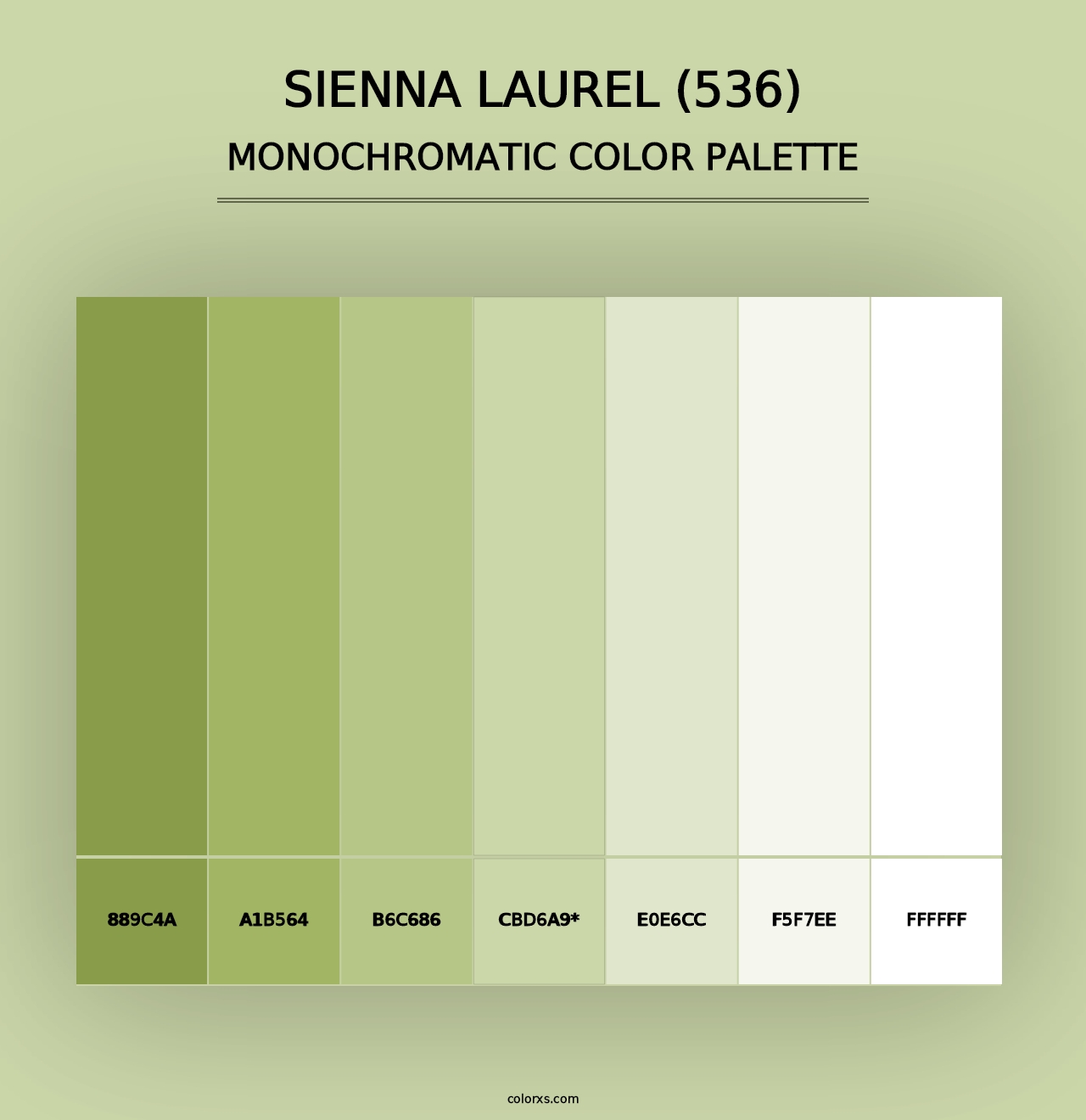 Sienna Laurel (536) - Monochromatic Color Palette