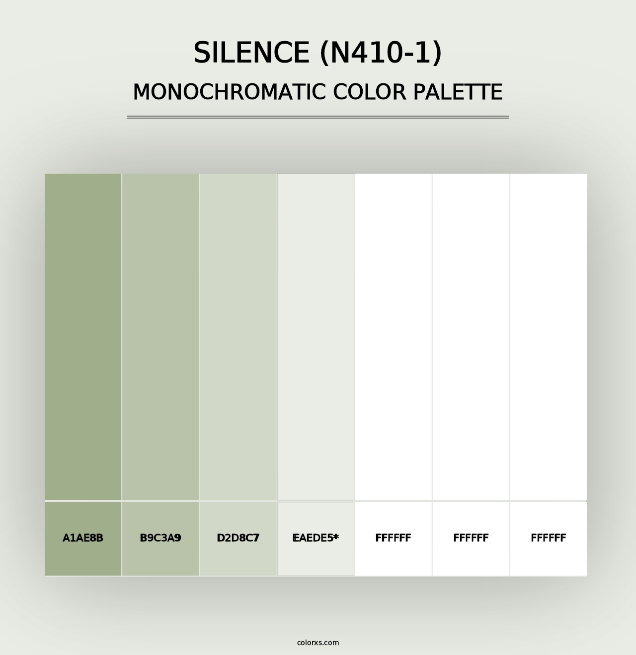 Silence (N410-1) - Monochromatic Color Palette