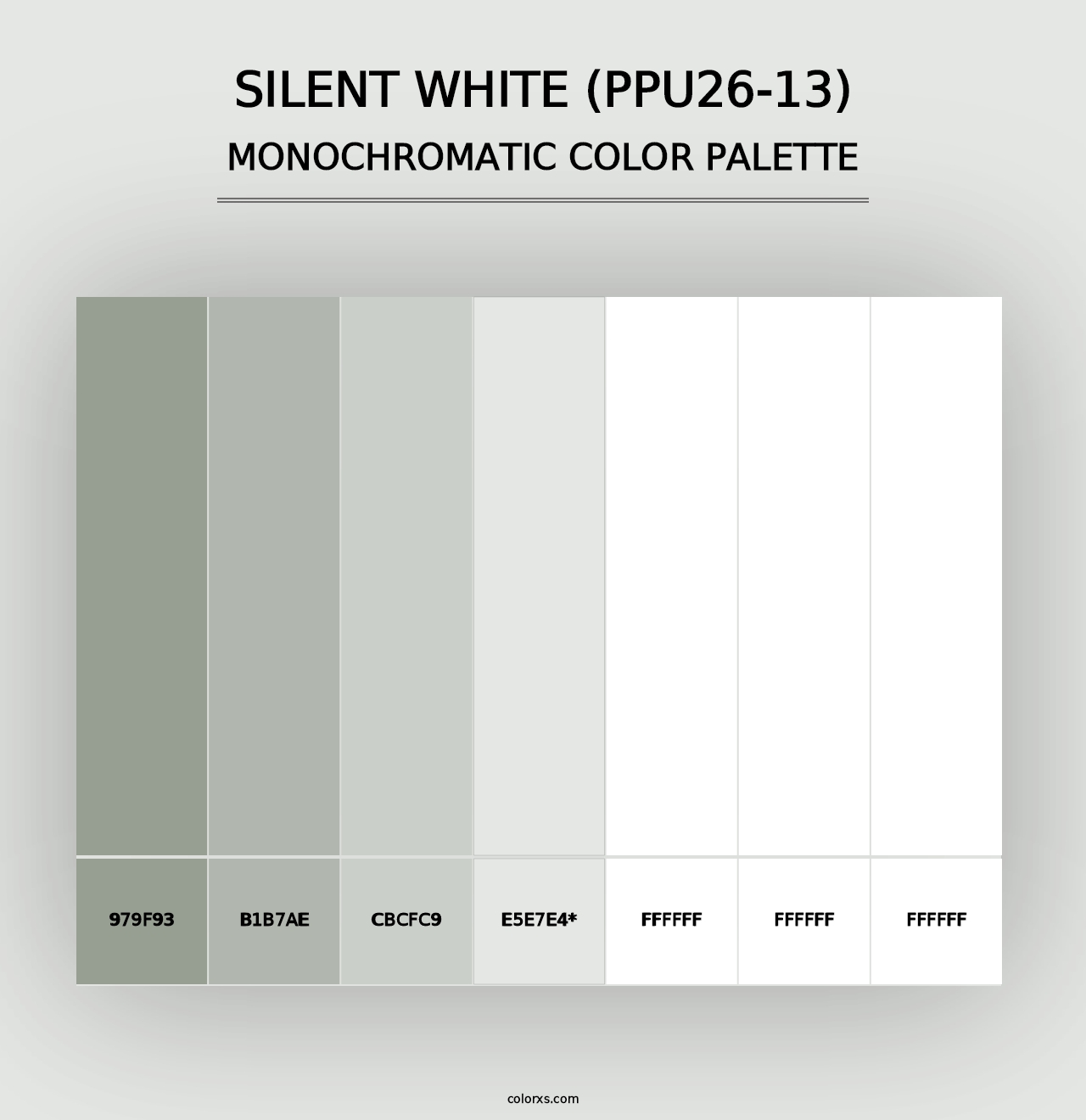 Silent White (PPU26-13) - Monochromatic Color Palette