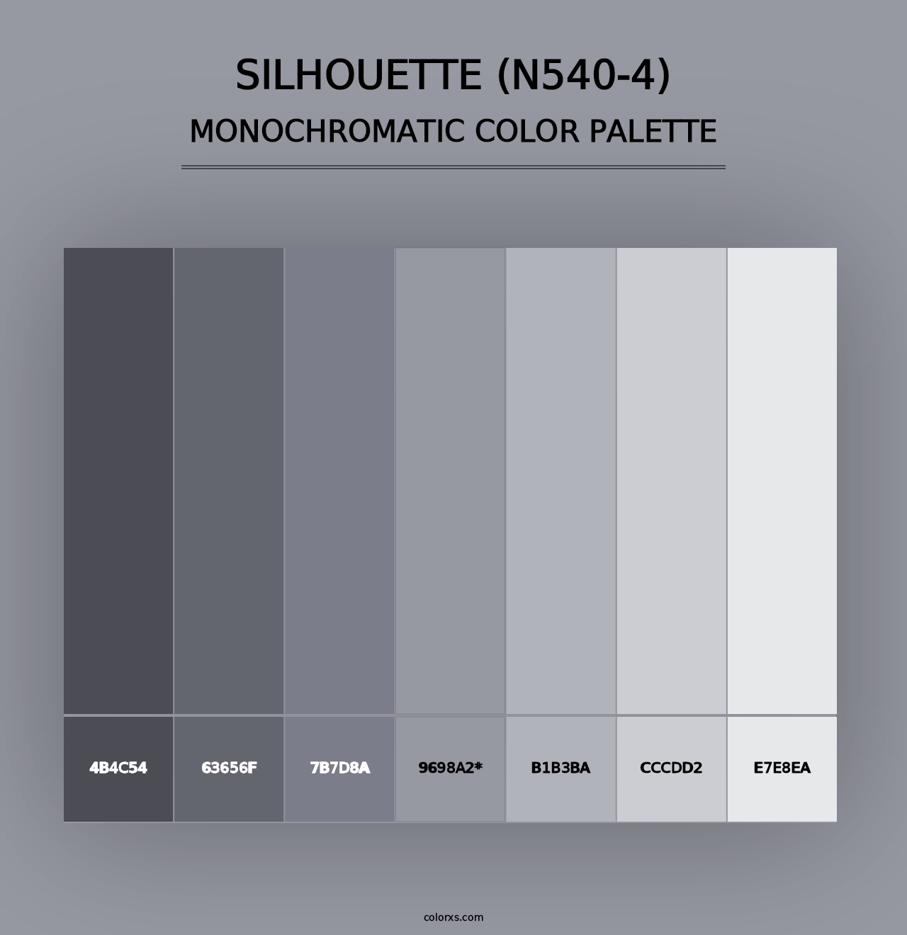 Silhouette (N540-4) - Monochromatic Color Palette