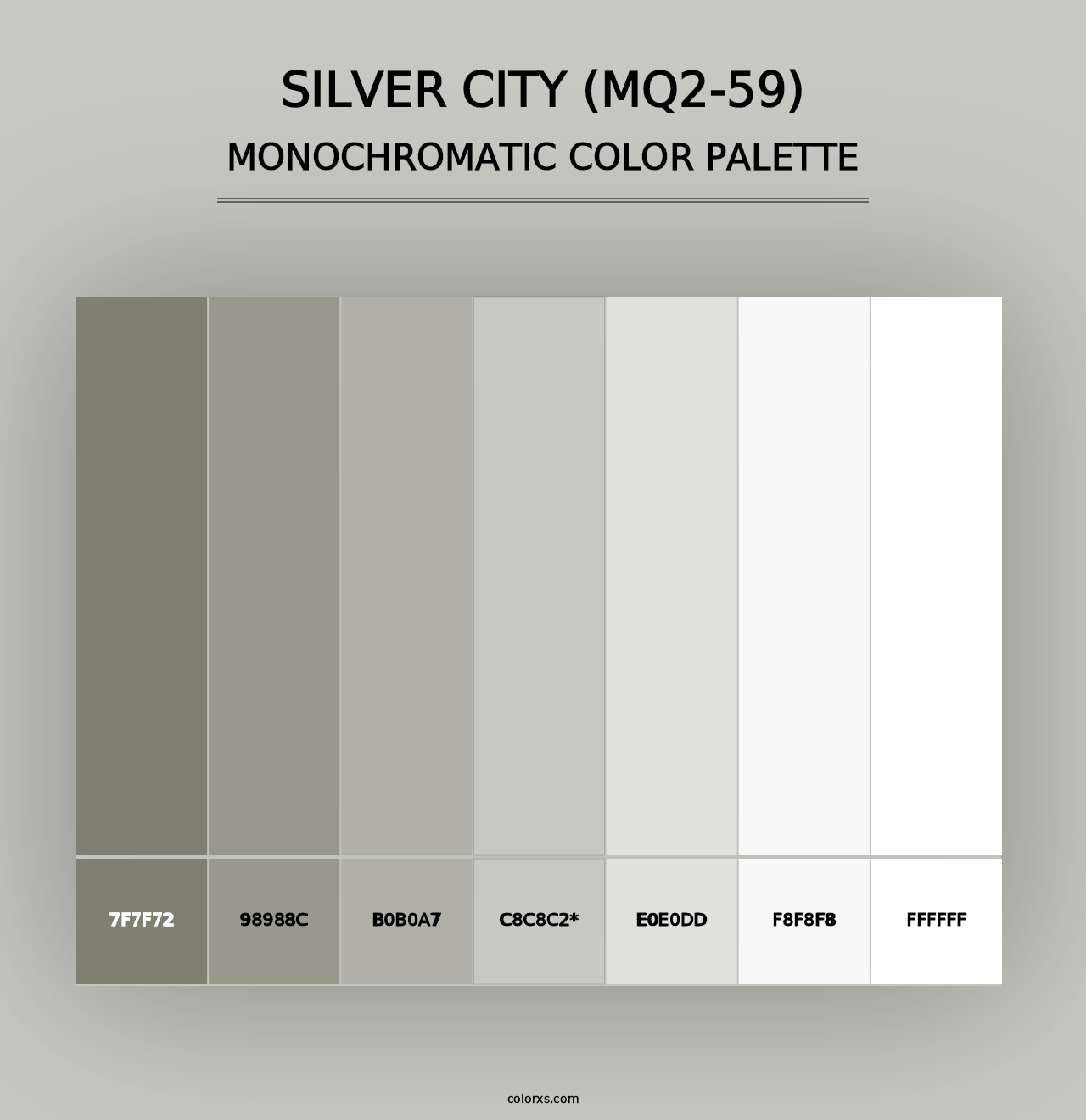 Silver City (MQ2-59) - Monochromatic Color Palette