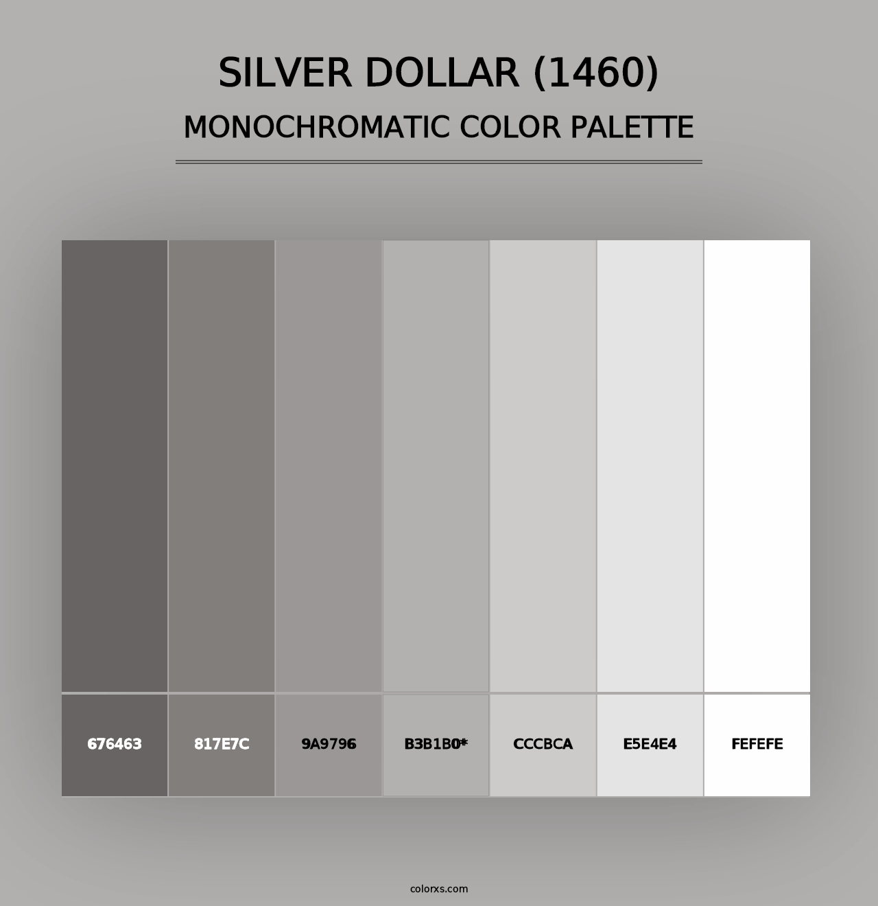 Silver Dollar (1460) - Monochromatic Color Palette