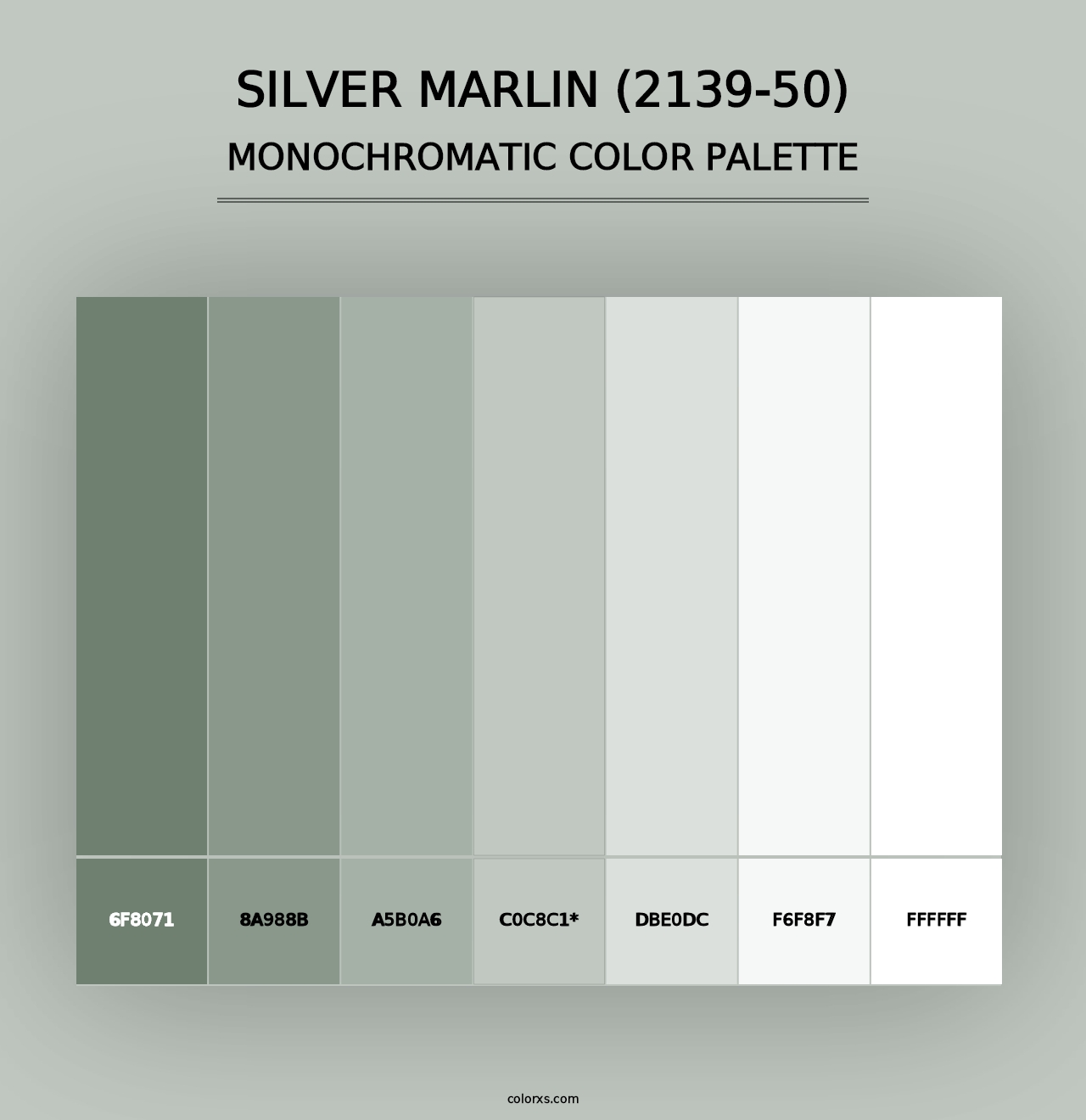 Silver Marlin (2139-50) - Monochromatic Color Palette