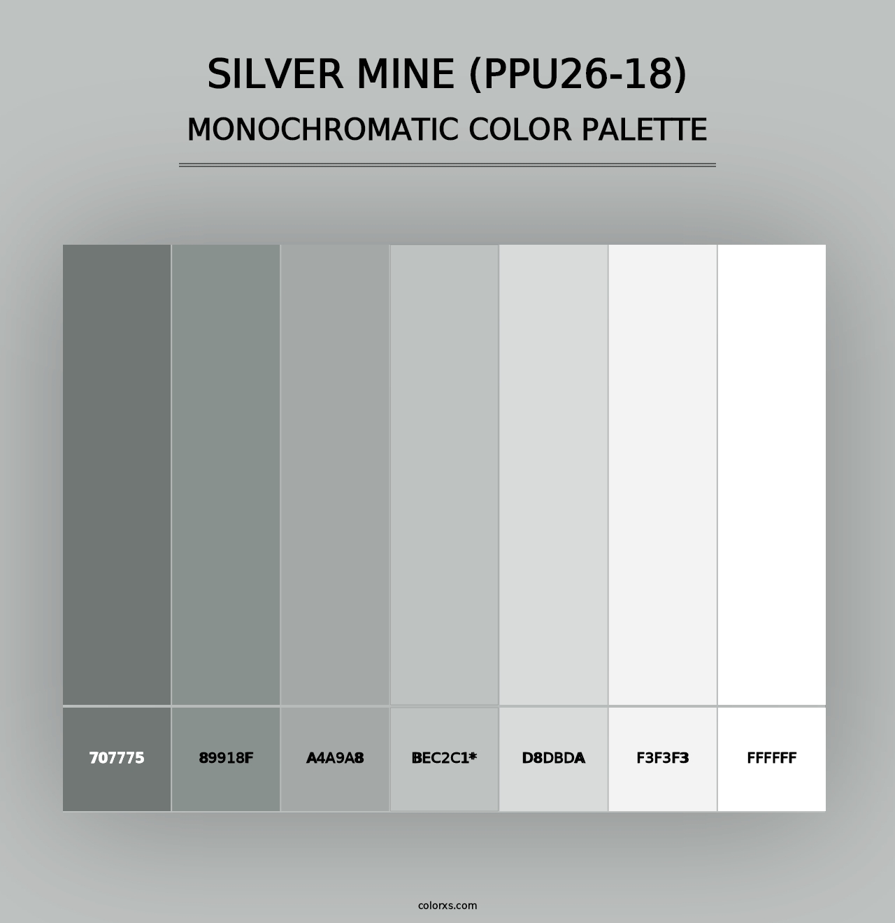 Silver Mine (PPU26-18) - Monochromatic Color Palette