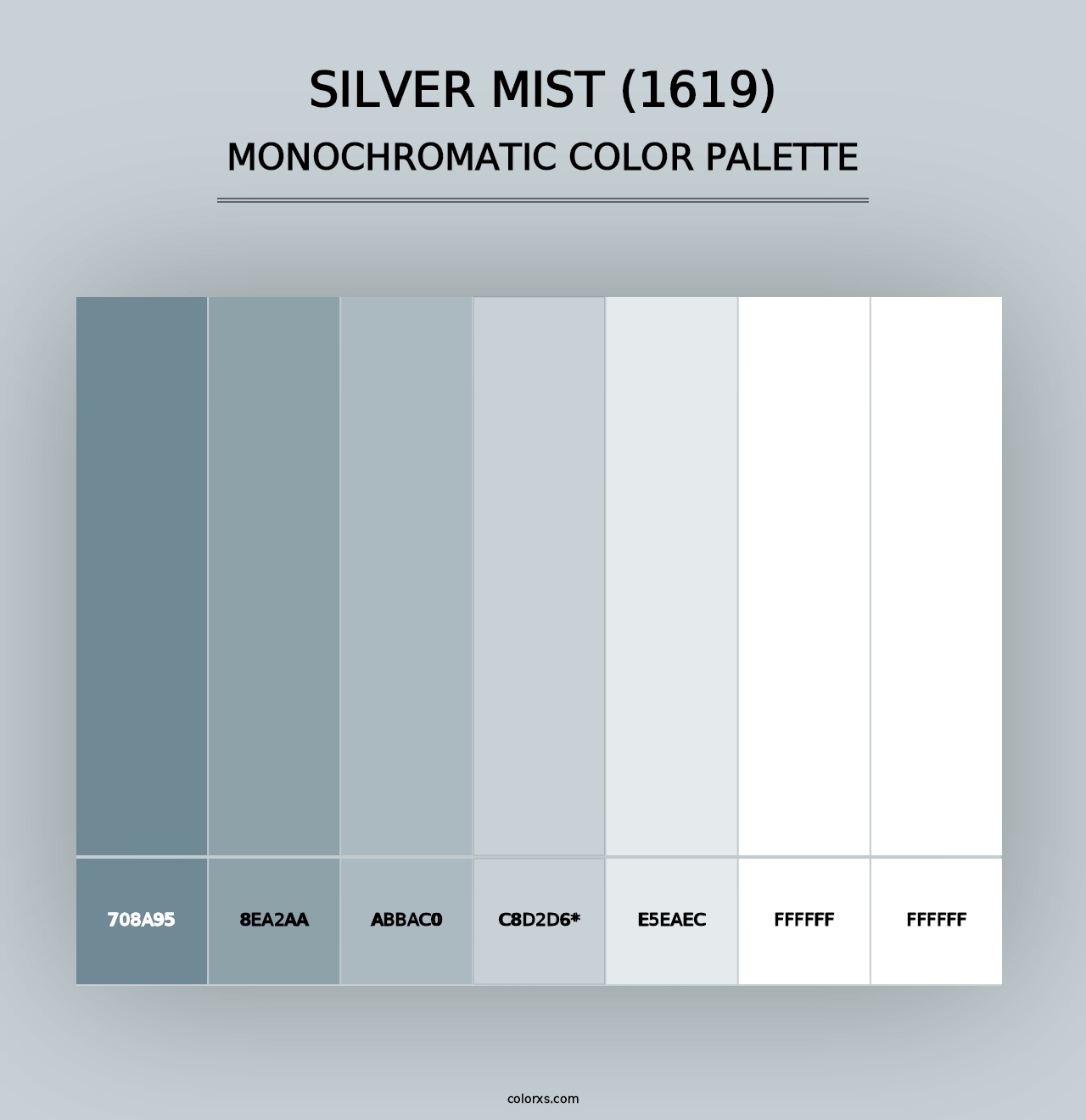 Silver Mist (1619) - Monochromatic Color Palette