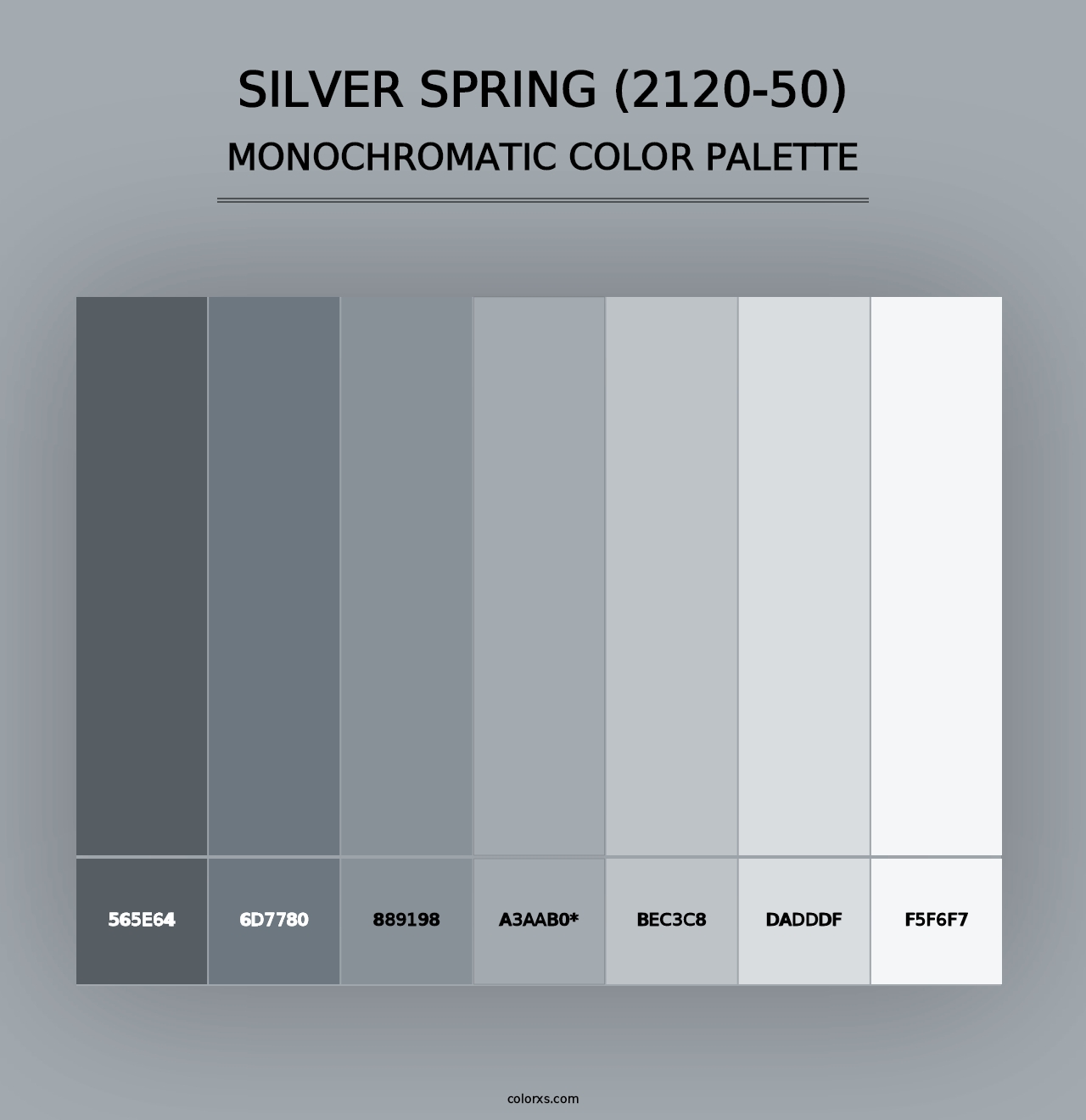 Silver Spring (2120-50) - Monochromatic Color Palette