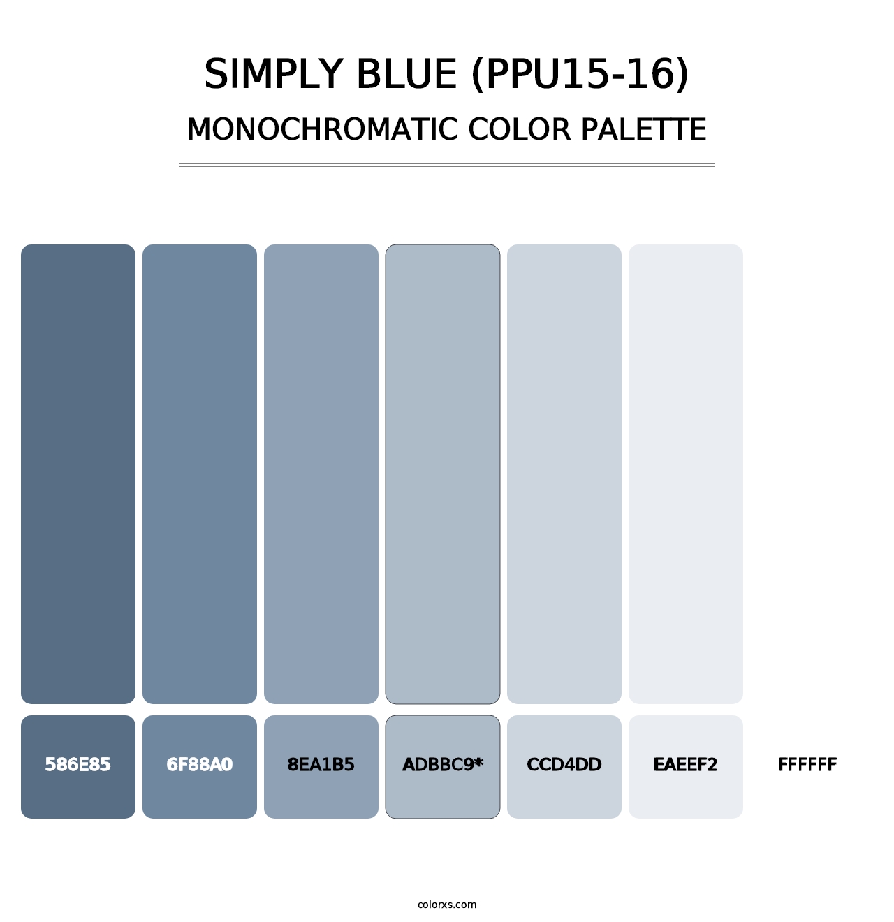 Simply Blue (PPU15-16) - Monochromatic Color Palette