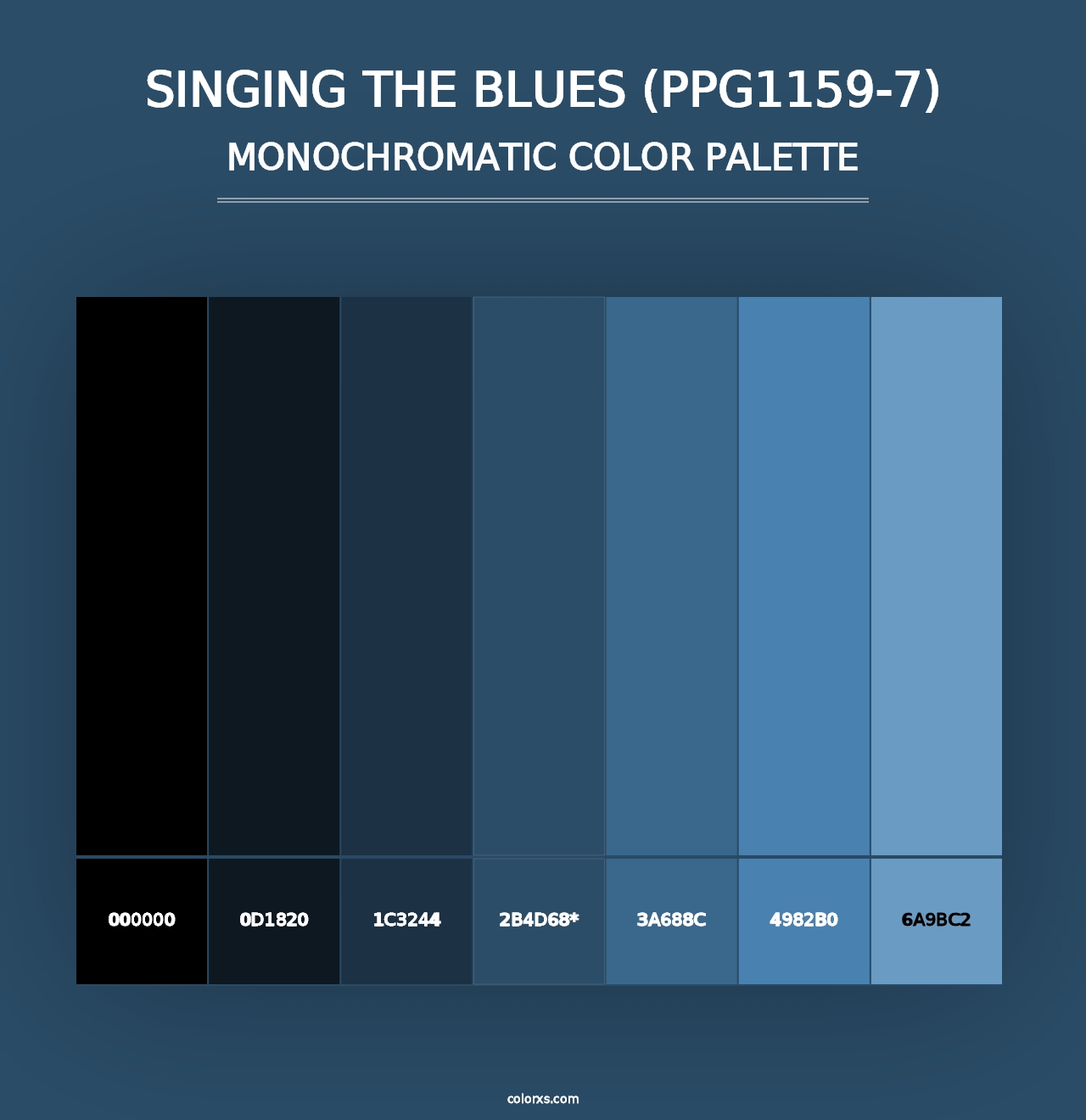 Singing The Blues (PPG1159-7) - Monochromatic Color Palette