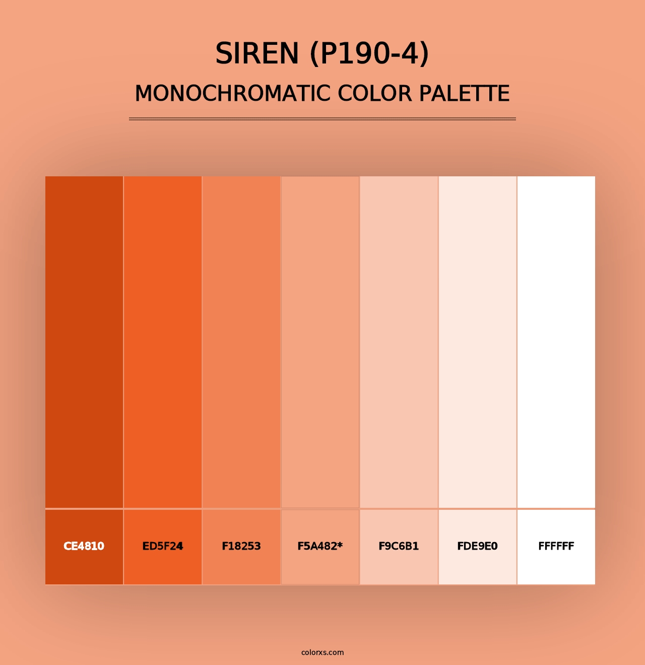 Siren (P190-4) - Monochromatic Color Palette