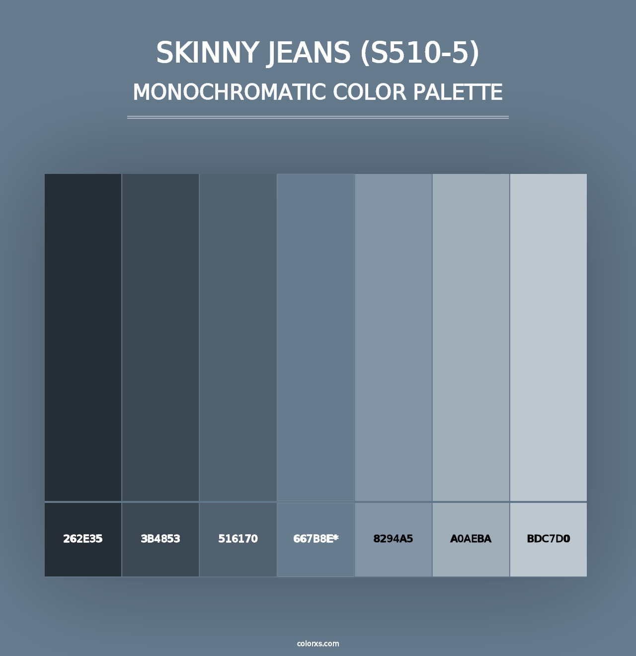 Skinny Jeans (S510-5) - Monochromatic Color Palette