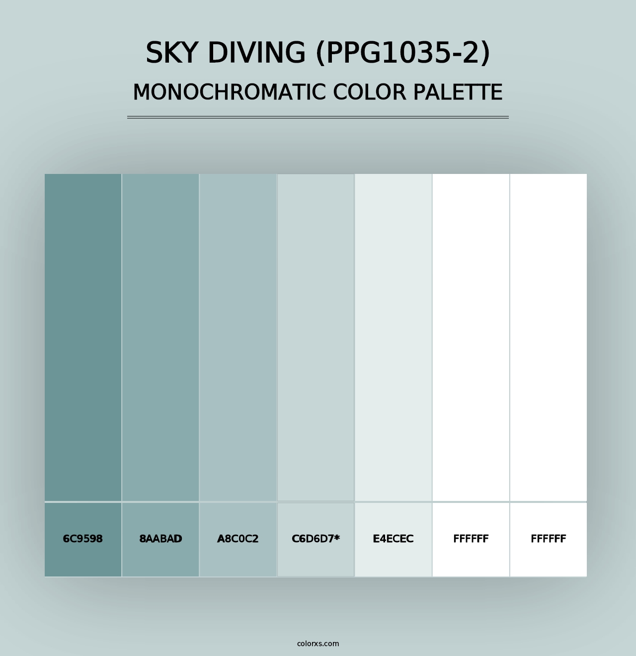 Sky Diving (PPG1035-2) - Monochromatic Color Palette