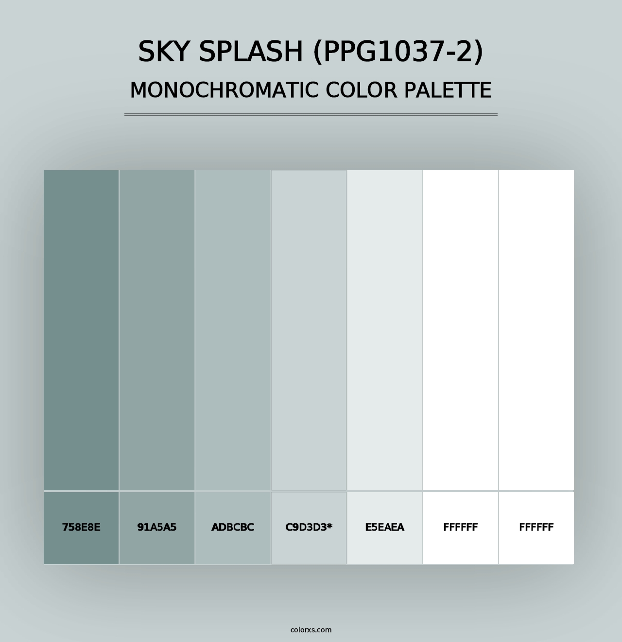 Sky Splash (PPG1037-2) - Monochromatic Color Palette