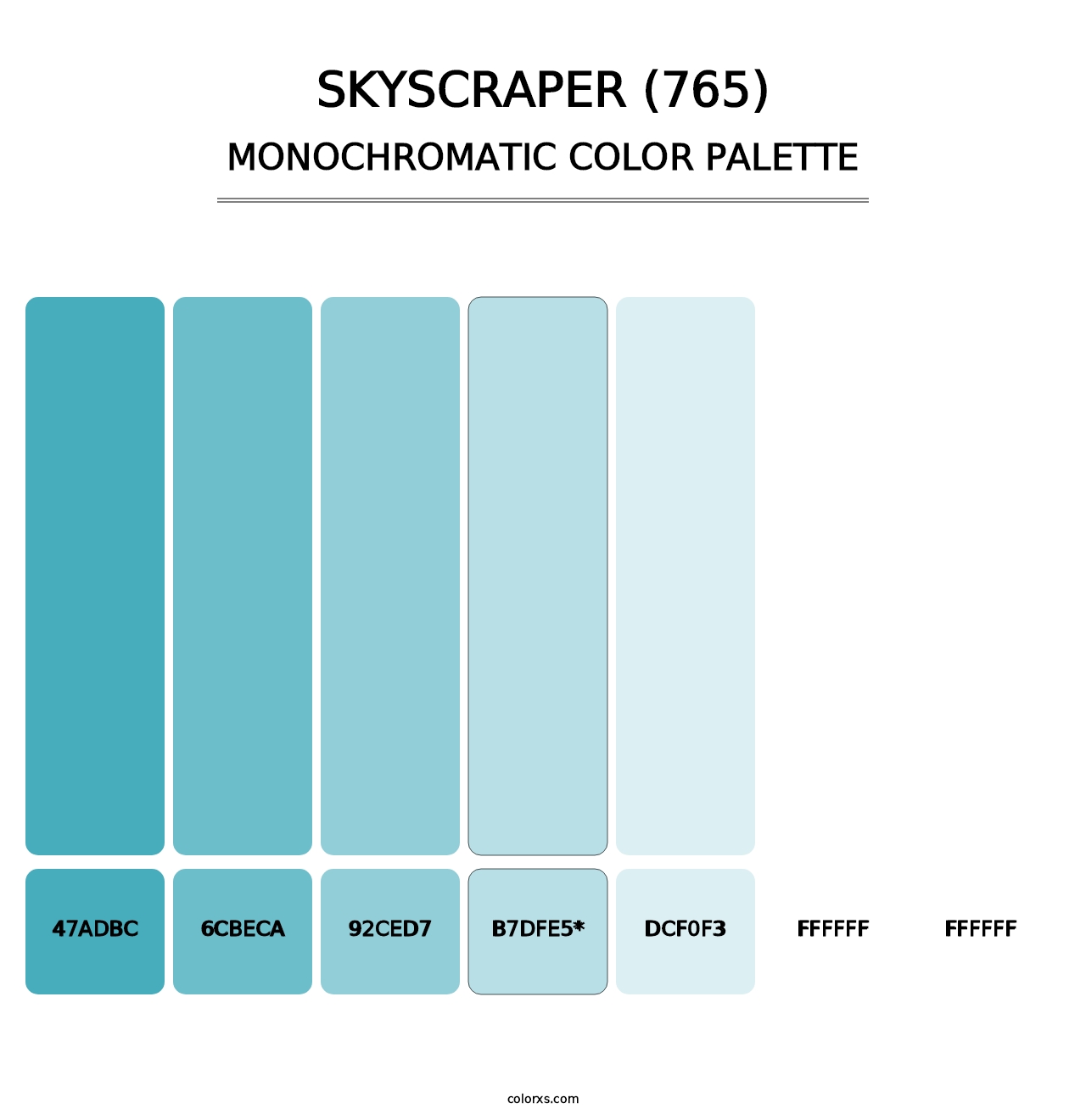 Skyscraper (765) - Monochromatic Color Palette