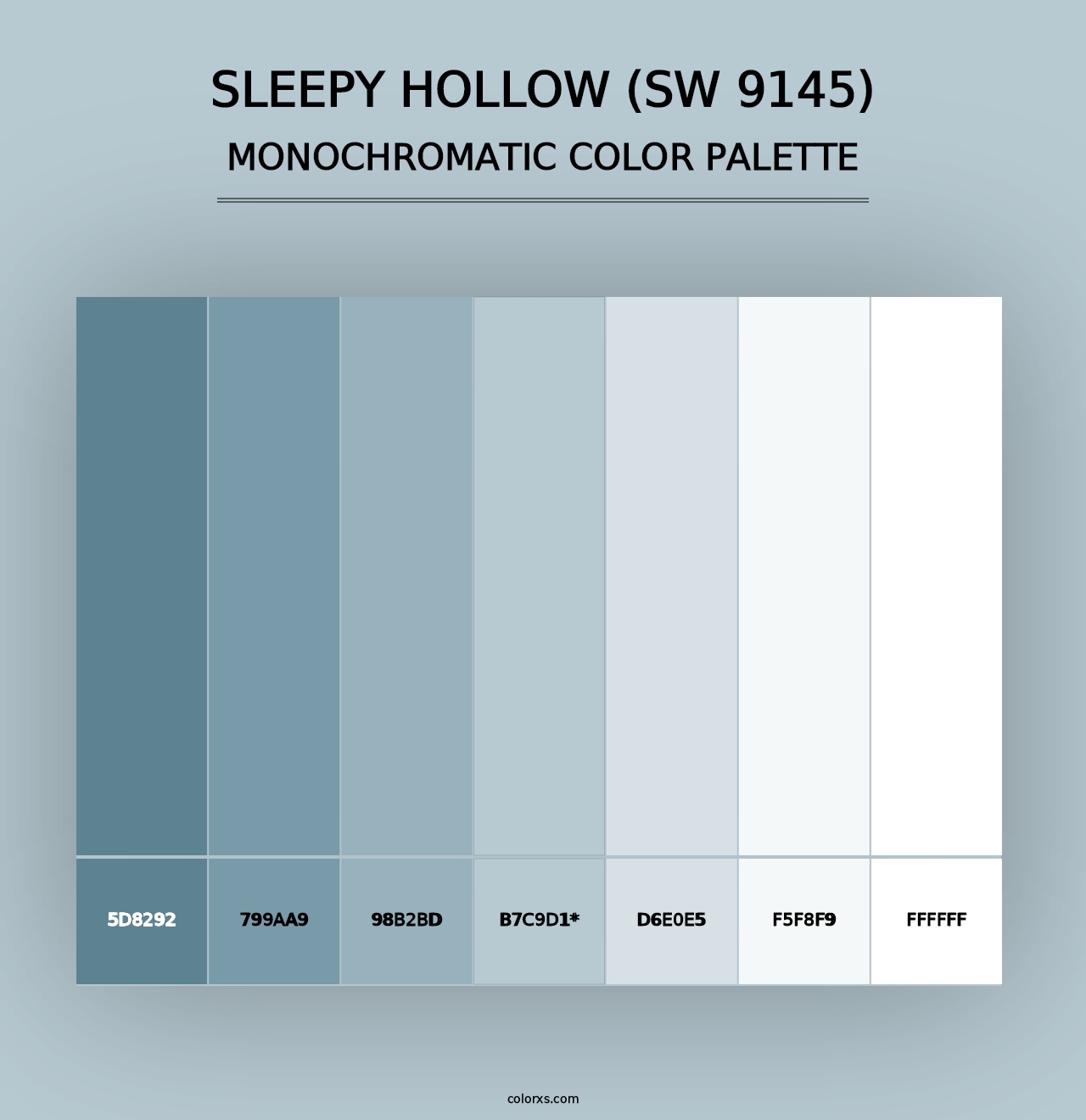 Sleepy Hollow (SW 9145) - Monochromatic Color Palette