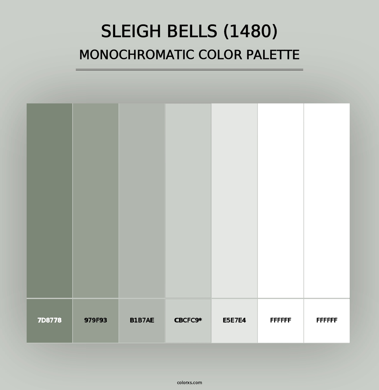 Sleigh Bells (1480) - Monochromatic Color Palette