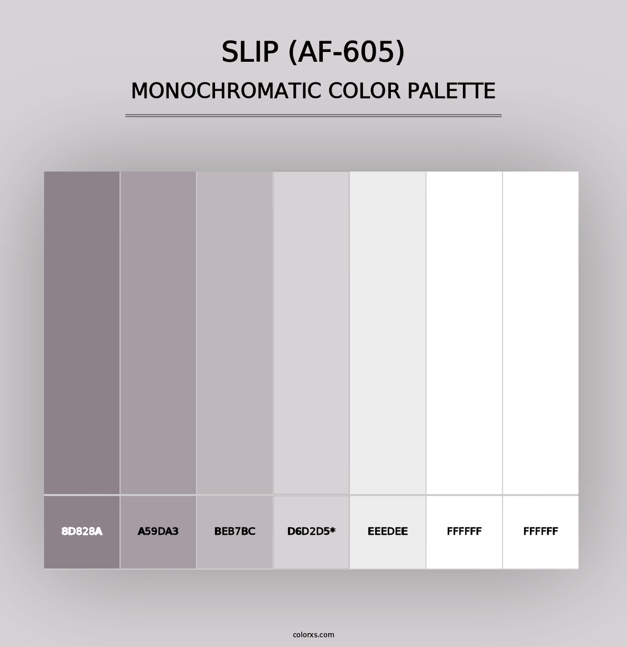 Slip (AF-605) - Monochromatic Color Palette