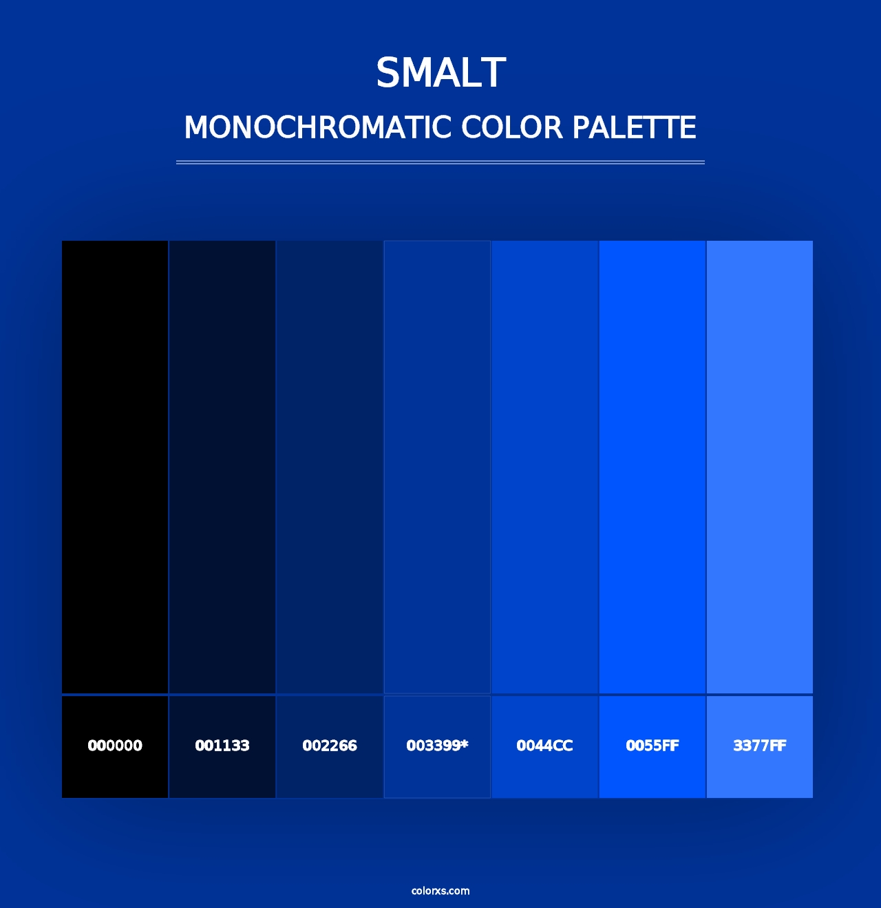 Smalt - Monochromatic Color Palette