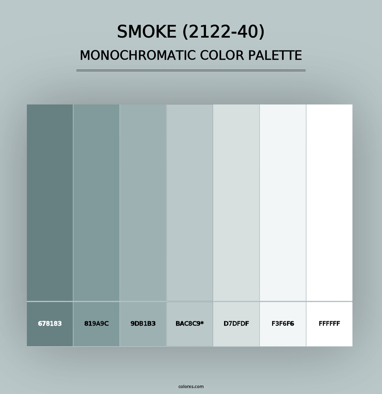 Smoke (2122-40) - Monochromatic Color Palette