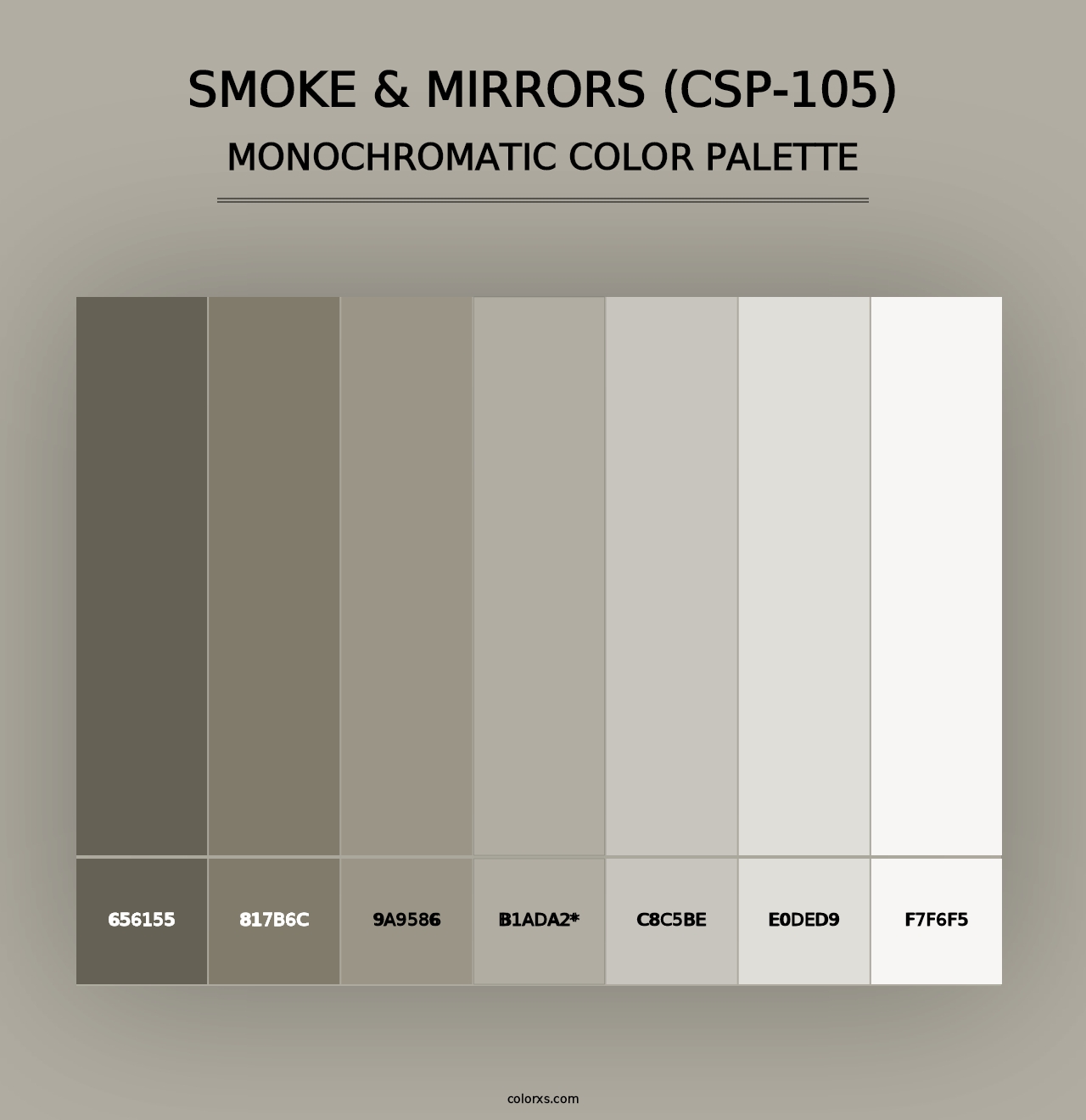 Smoke & Mirrors (CSP-105) - Monochromatic Color Palette